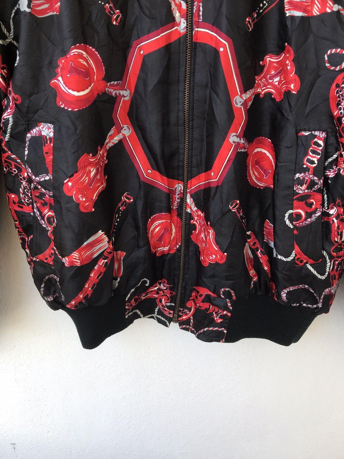 Japanese Brand × Vintage Vintage Baroque overprint Bomber Jacket Size US L / EU 52-54 / 3 - 4 Thumbnail