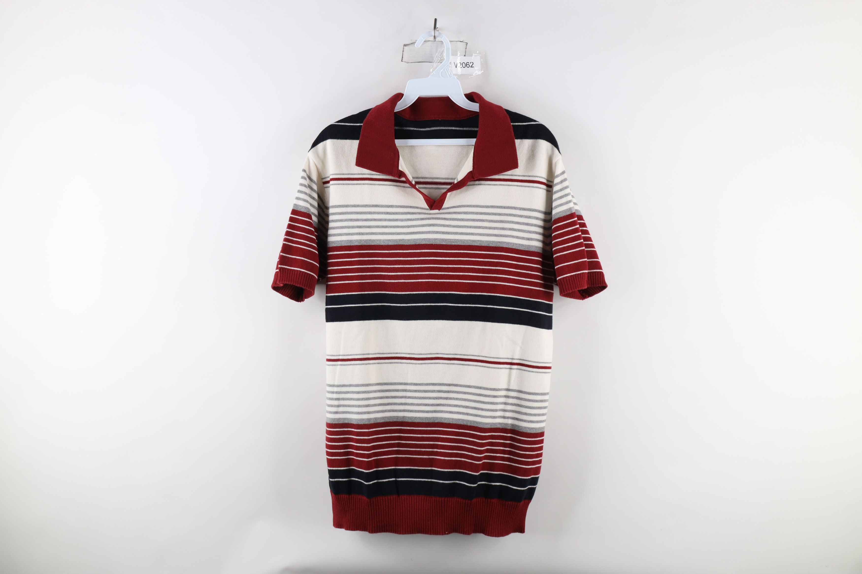 Vintage Vintage 90s Streetwear Block Knit Collared Pullover Polo Size US M / EU 48-50 / 2 - 1 Thumbnail