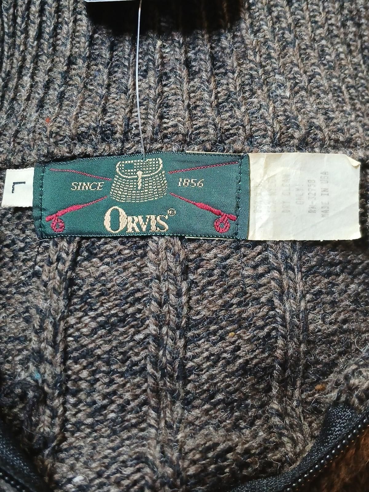 Orvis ORVIS Wool Blend & Leather L/XL Zip-up sweater 70's Size US L / EU 52-54 / 3 - 3 Thumbnail