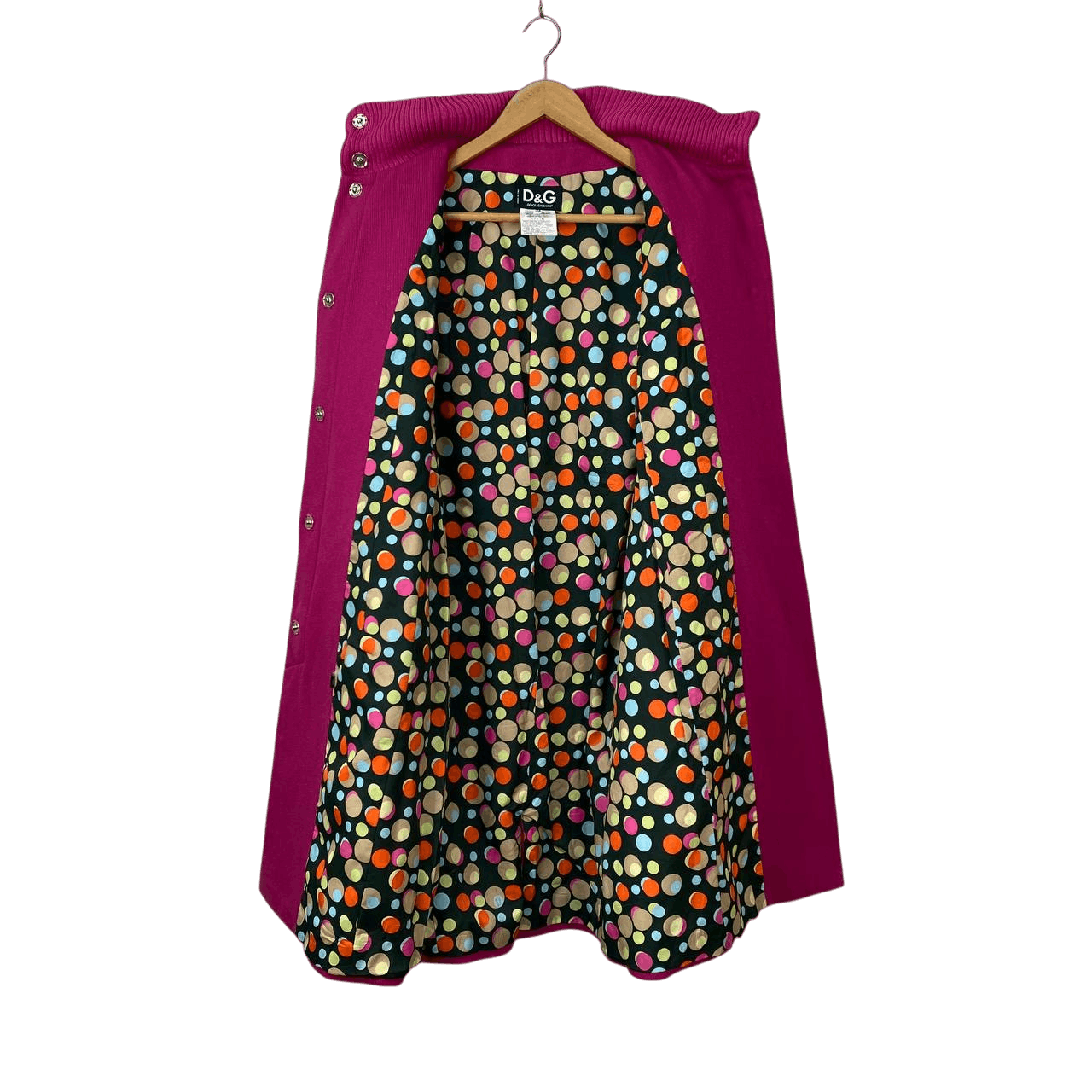 Dolce & Gabbana VINTAGE DOLCE&GABBANA ARCHIVE FUCHSIA BOILED WOOL SWING COAT Size S / US 4 / IT 40 - 17 Thumbnail