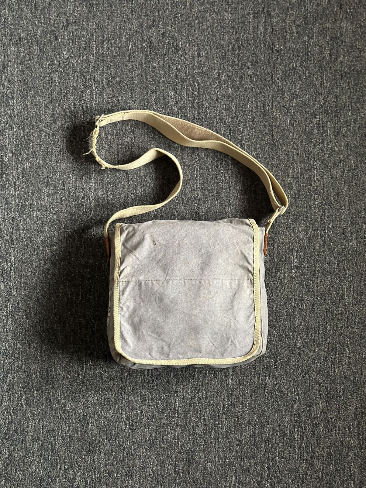 Canvas Crossbody Bag in Grey, Men's