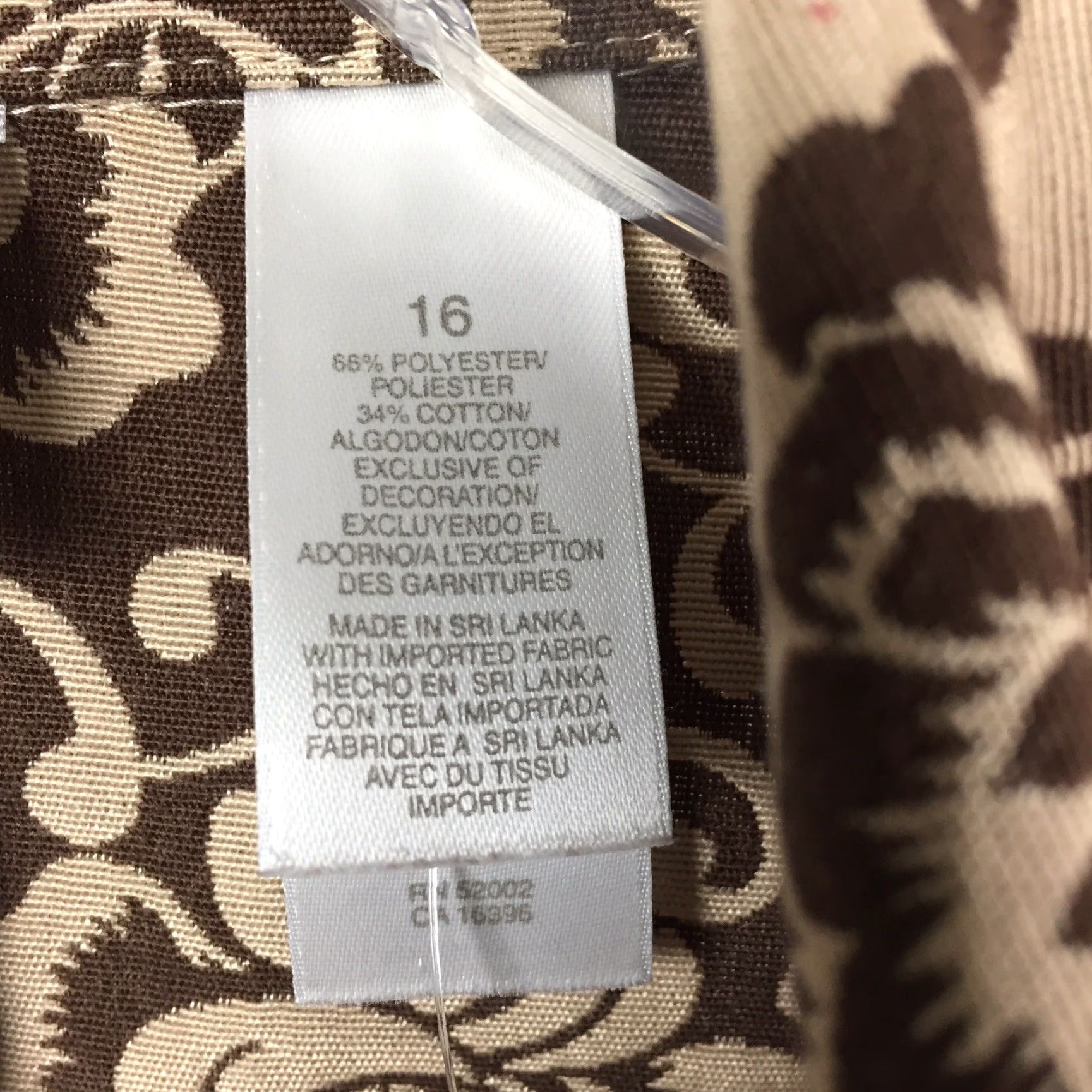 Vintage Emma & James Jacket Women's Long Sleeve Button-Up Beige Floral 16 Casual Mens? Size XXL / US 16-18 / IT 52-54 - 7 Thumbnail