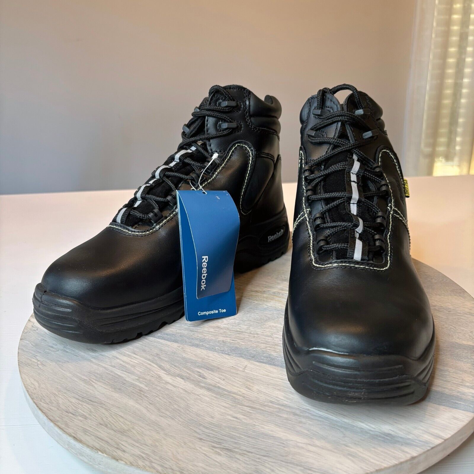 Reebok New Reebok Black Leather Work Boots Men's 8.5 Wmn's 10.5 Size US 8.5 / EU 41-42 - 5 Thumbnail