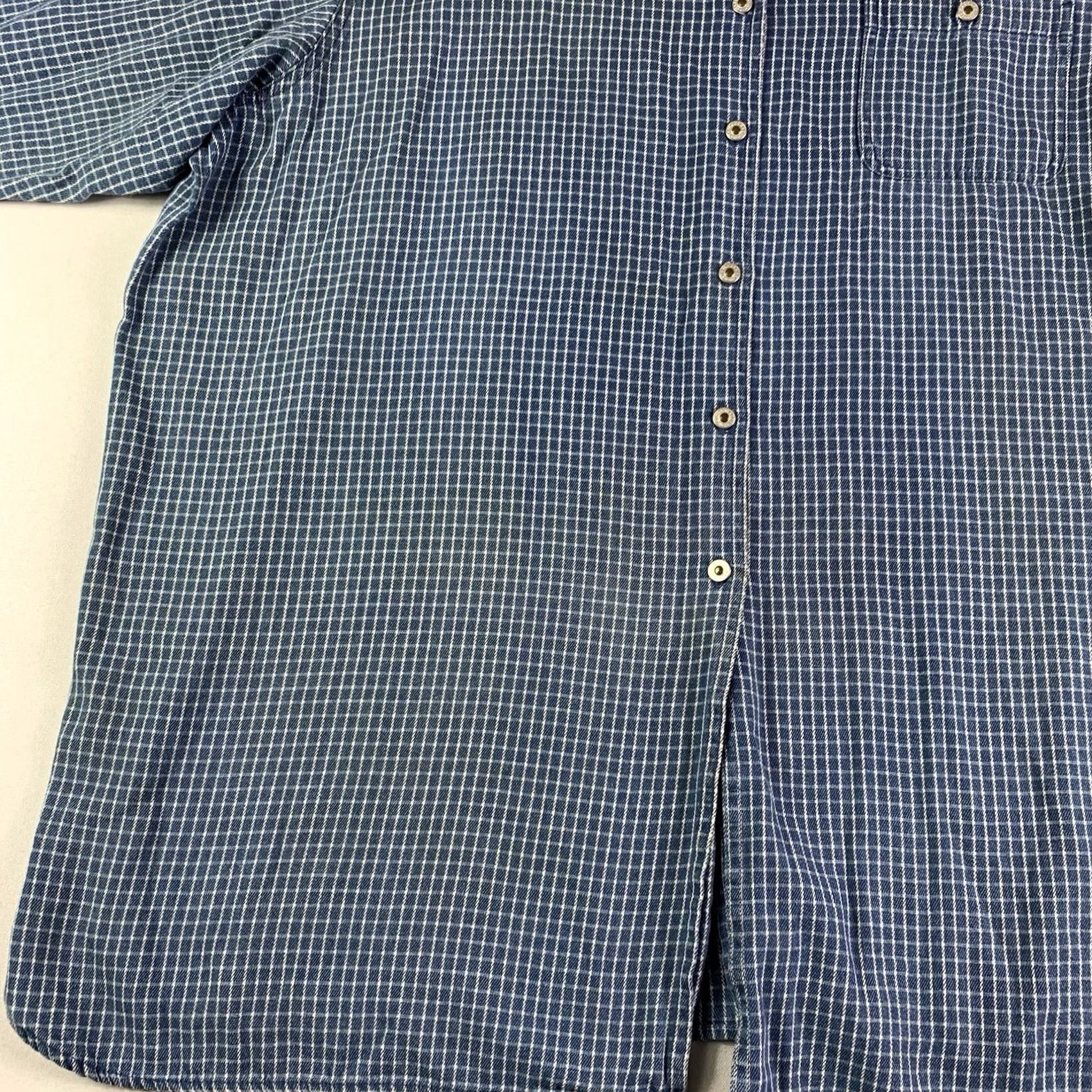 Vintage vtg Marsh Landing II Shirt Womens 3X chambray Mandarin collar button up Workwear Size XXL / US 16-18 / IT 52-54 - 5 Thumbnail