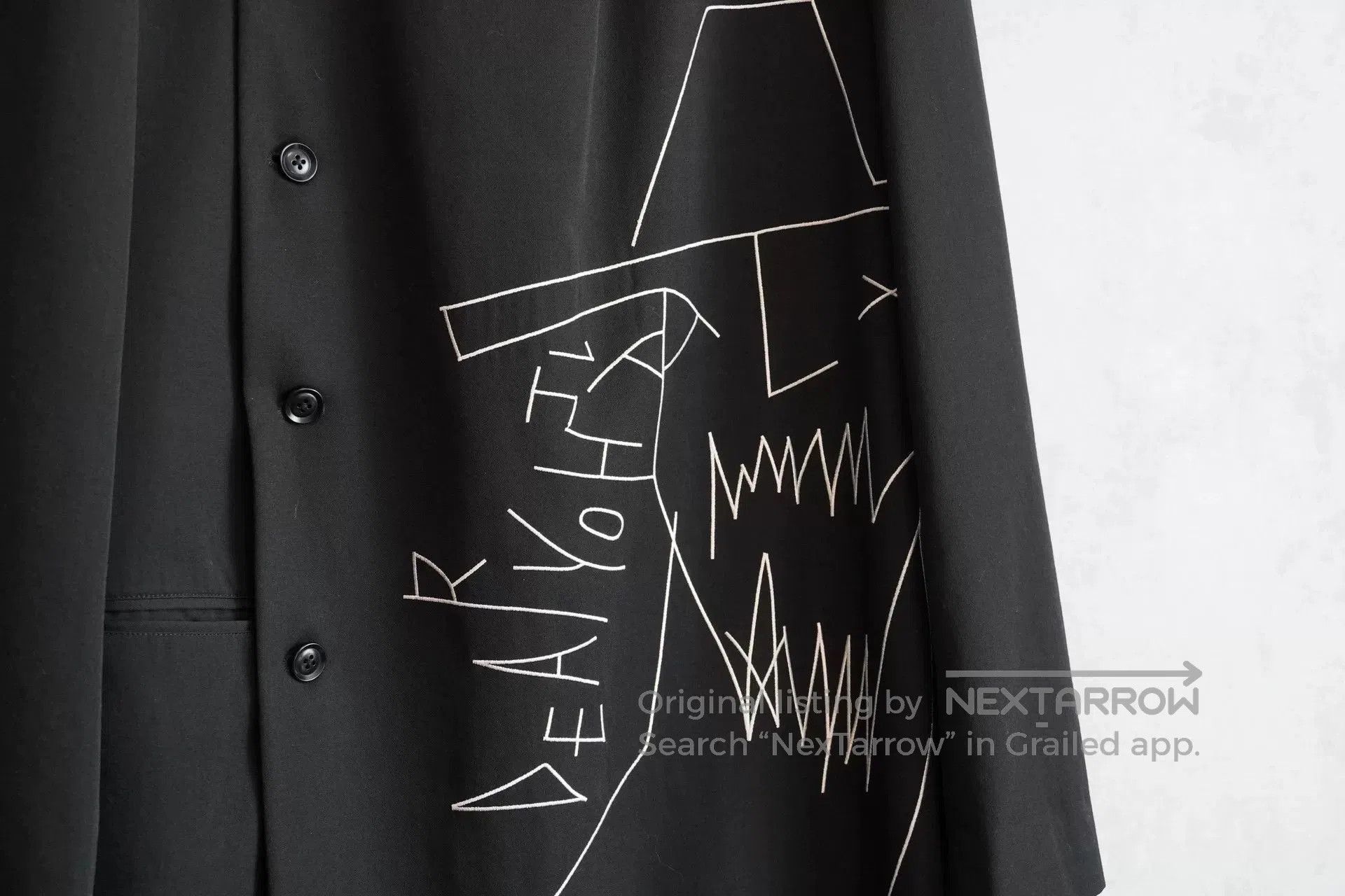 Yohji Yamamoto Yohji Yamamoto Hooded Embroidered Coat. Size US M / EU 48-50 / 2 - 5 Thumbnail