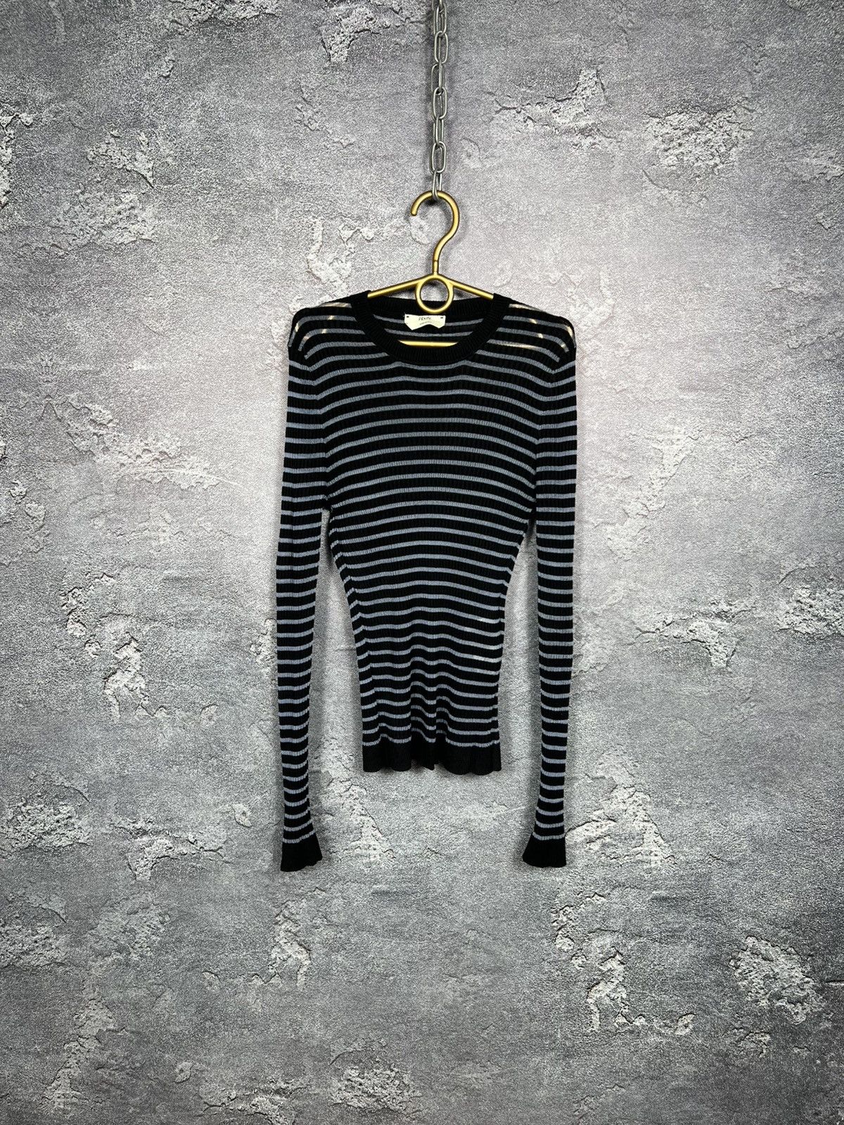 Fendi Fendi Mesh Slim Fit Silk Top Long Sleeve Size 40 Size S / US 4 / IT 40 - 1 Thumbnail