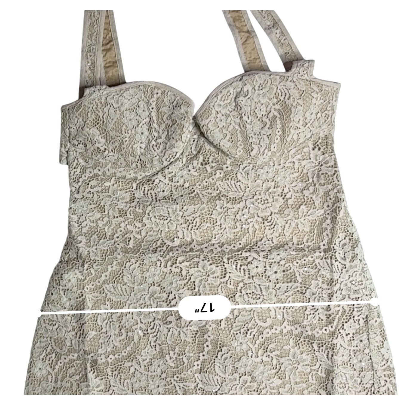 Other Rumored Loverboy Mini Dress Cream Lace MEDIUM Croquette Size M / US 6-8 / IT 42-44 - 7 Thumbnail