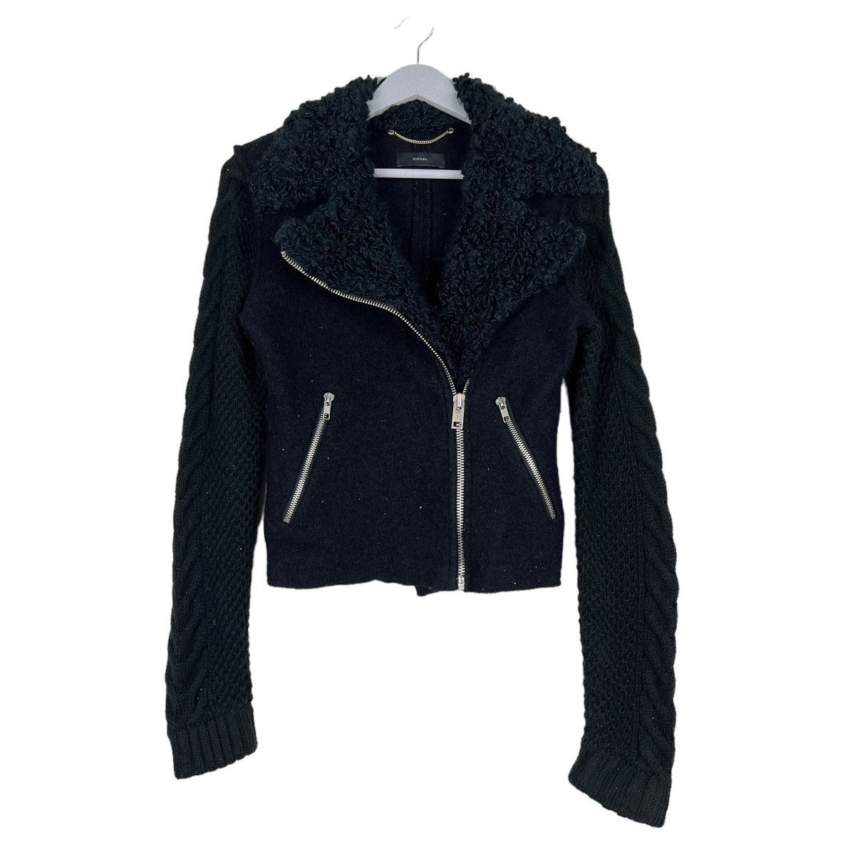 Diesel 🔥 DIESEL DOUBLE COLAR WOOL MOTO RIDERS STYLE JACKET Size US S / EU 44-46 / 1 - 1 Thumbnail