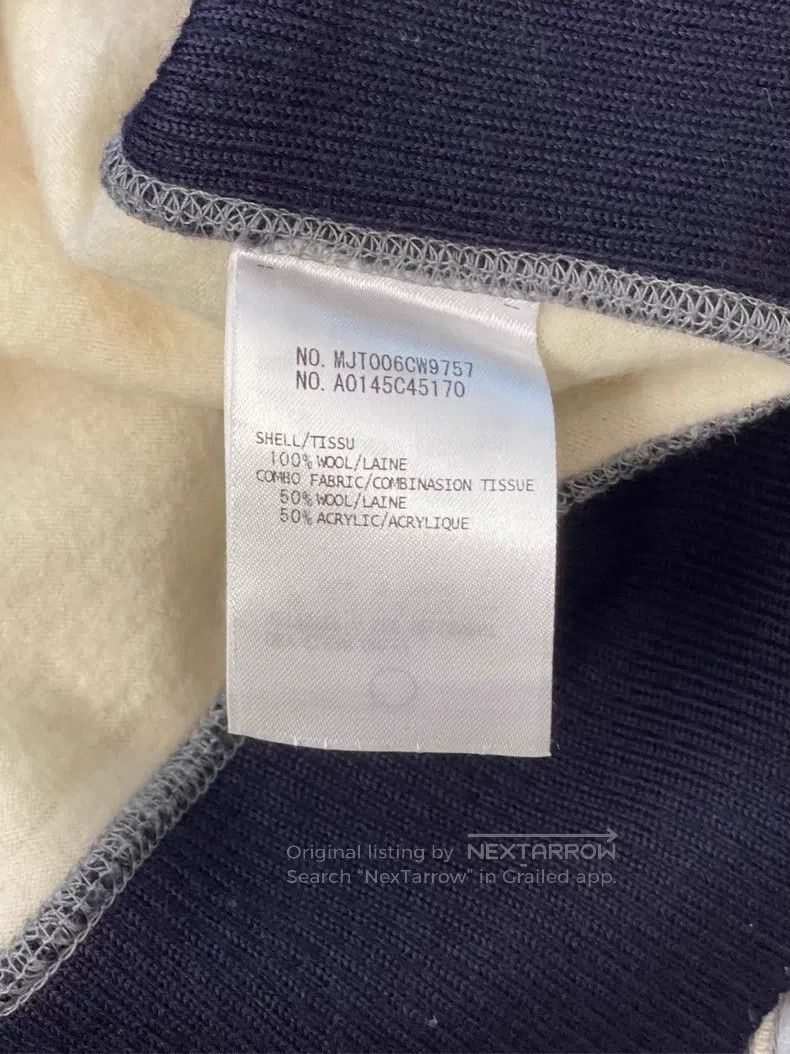 Thom Browne Thom Browne Gray and Beige Color Block Four-Stripe Wool Ro Size US XL / EU 56 / 4 - 7 Thumbnail