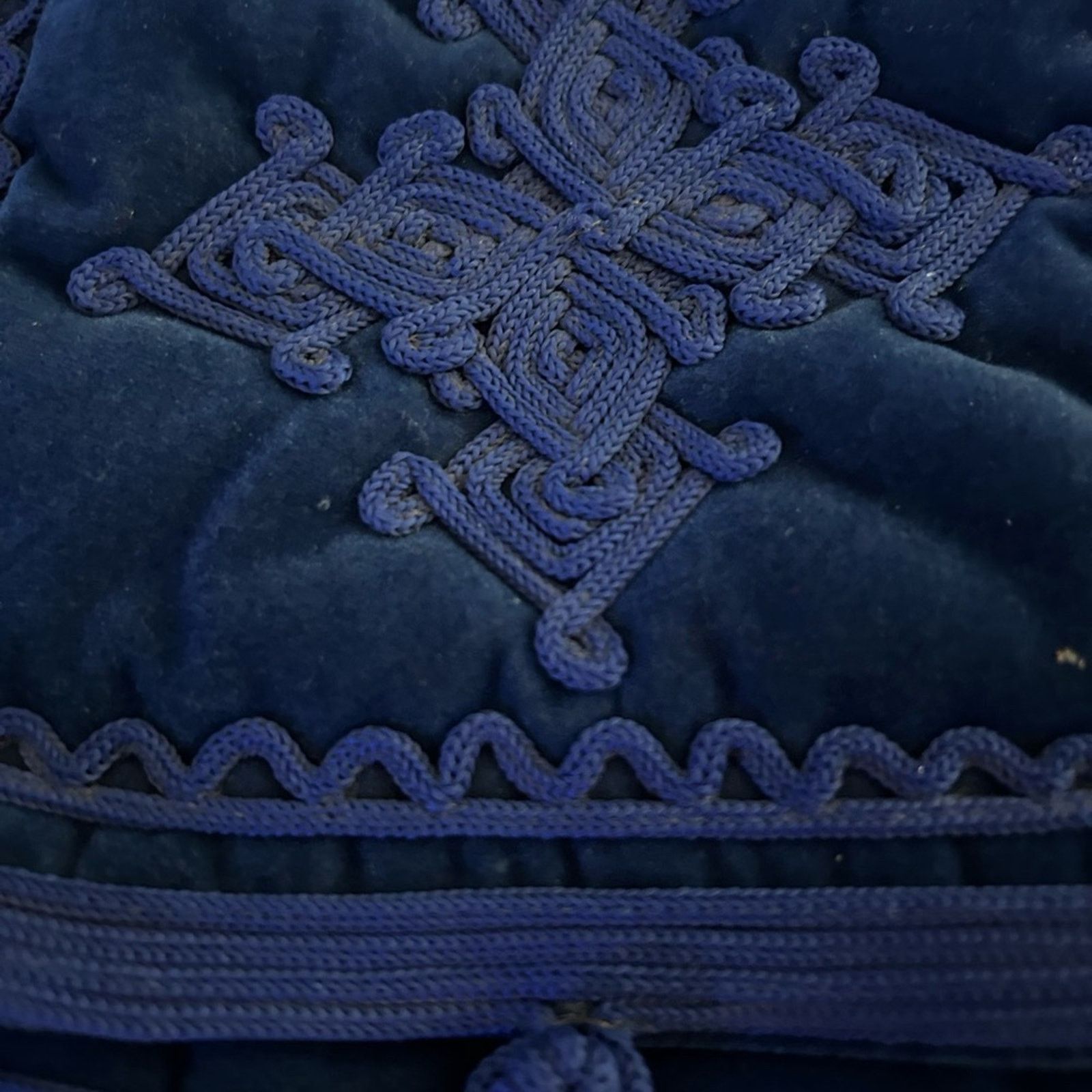 & Other Stories Morrocan, Berber royal blue embroidered velvet women’s bag Size ONE SIZE - 7 Thumbnail
