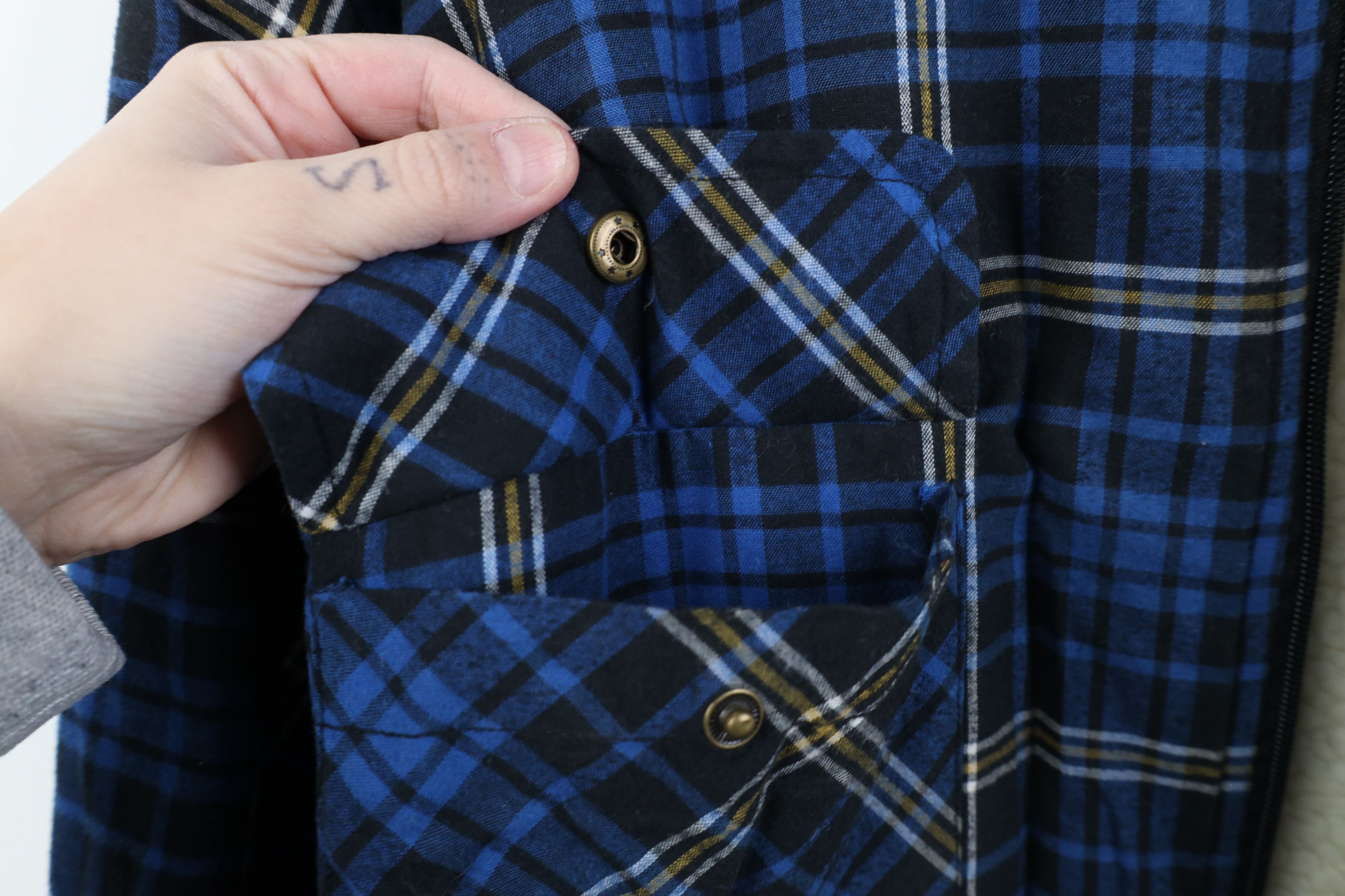 Vintage AS IS Vintage 90s Streetwear Lined Flannel Shirt Jacket Size US XXL / EU 58 / 5 - 4 Thumbnail