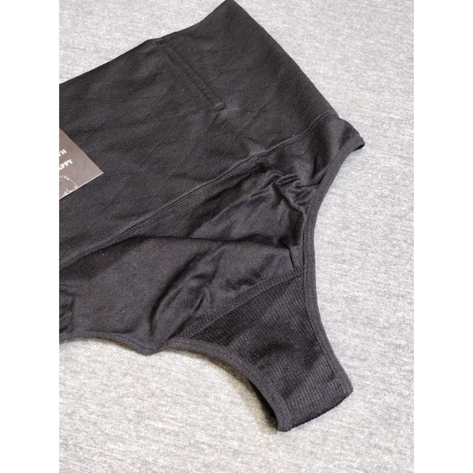 Vintage Hey Girl Shapewear Shirt Women M Black Thong Tummy Control High-Waisted Slimming Underwear Sized M Women Size ONE SIZE - 6 Thumbnail