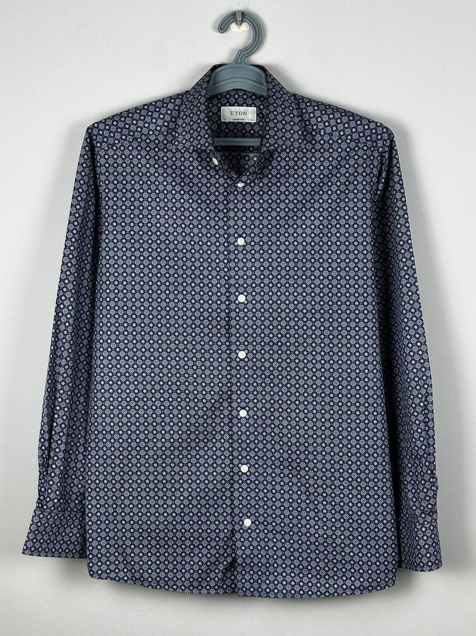Eton Eton Luxury Printed Navy Shirt Size L Size US L / EU 52-54 / 3 - 2 Thumbnail