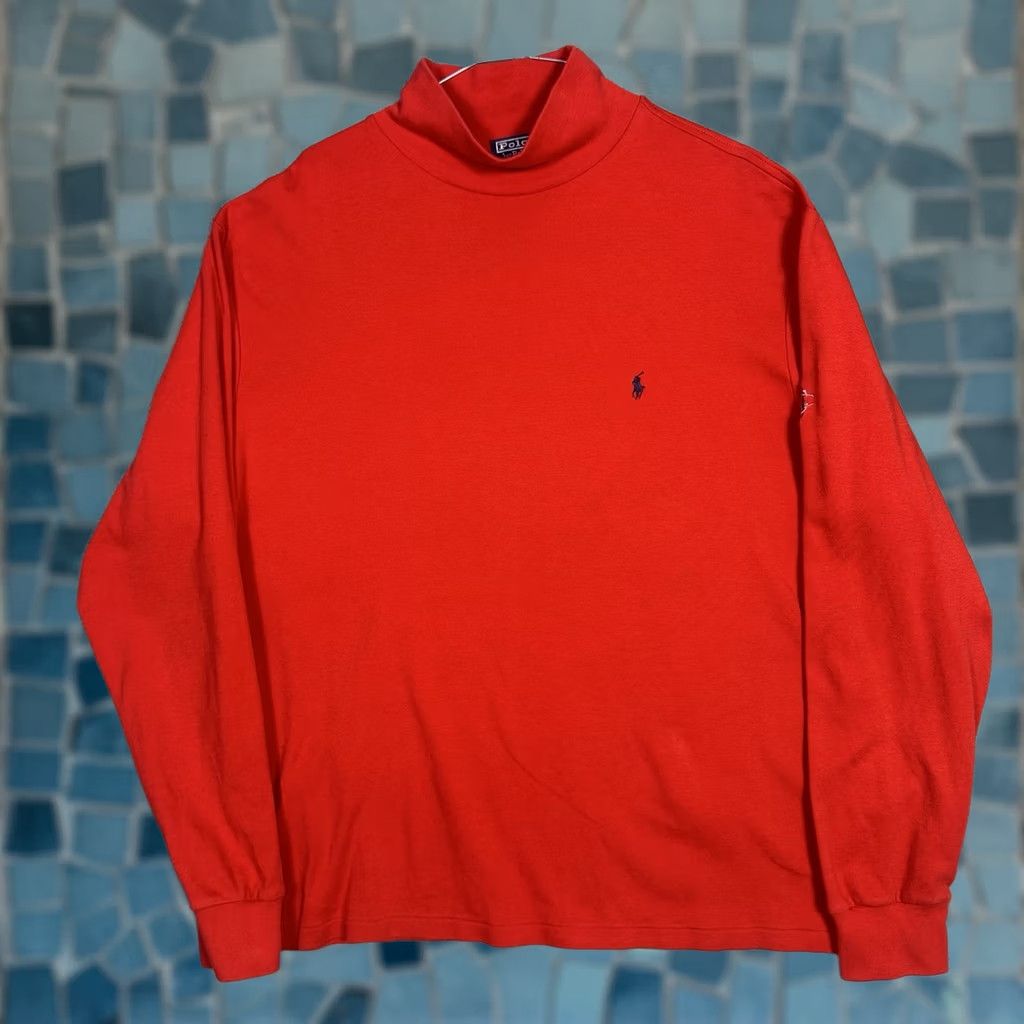 Ralph Lauren VINTAGE Polo Ralph Lauren Sweater Shirt Mens XL Mock Neck Pullover Knit Christmas Red Size US XL / EU 56 / 4 - 1 Thumbnail