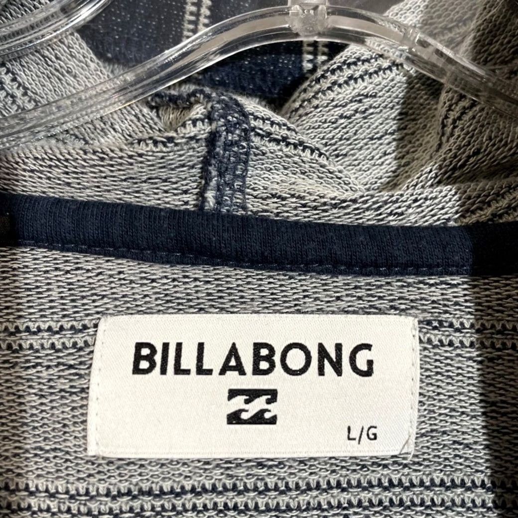 Billabong Billabong Blue Striped Pullover Hoodie Drawstring Sweater Men's Large Size US L / EU 52-54 / 3 - 2 Thumbnail