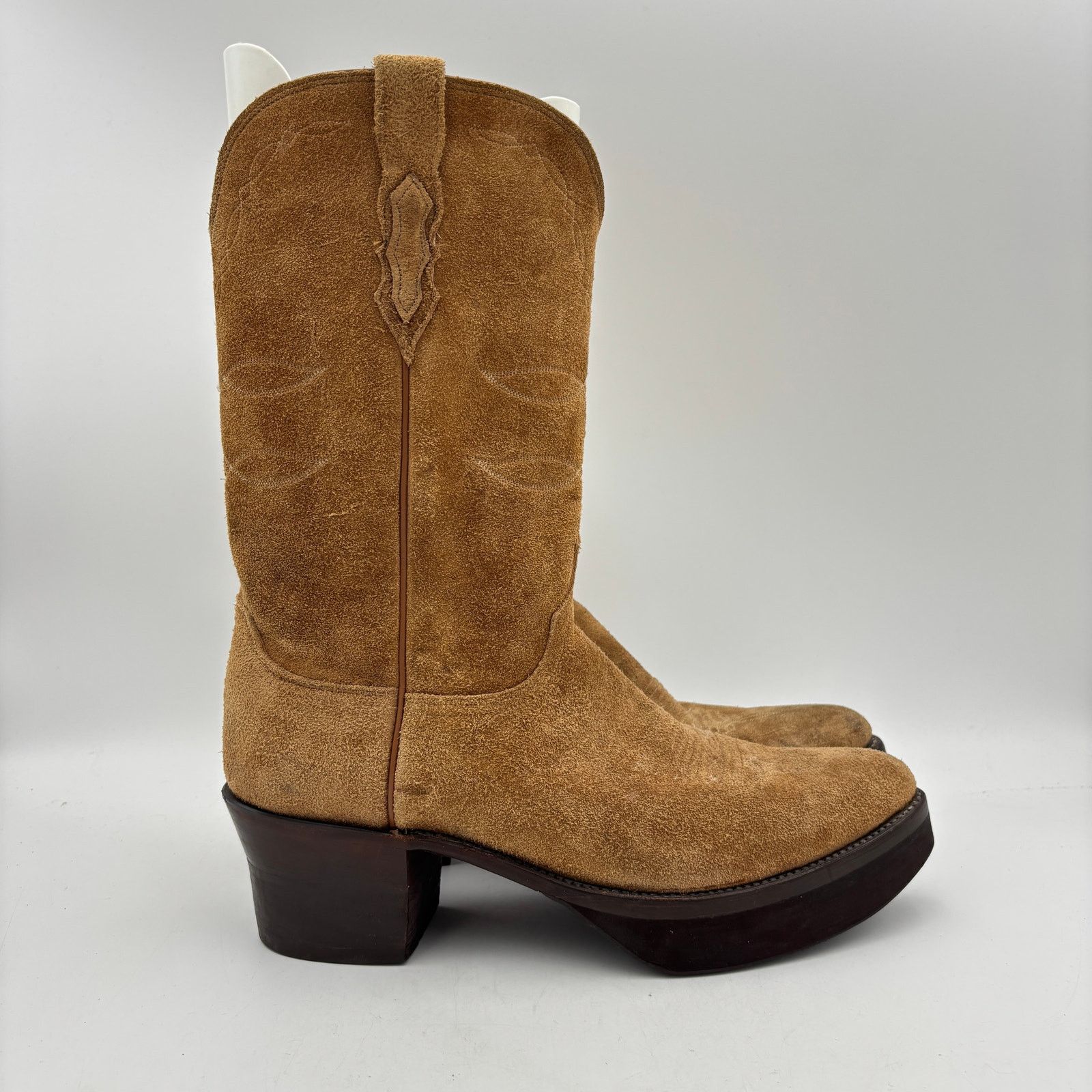 Lucchese Lucchese Suede Platform Roper Boots Men's 13D Western Cowboy Size US 13 / EU 46 - 3 Thumbnail