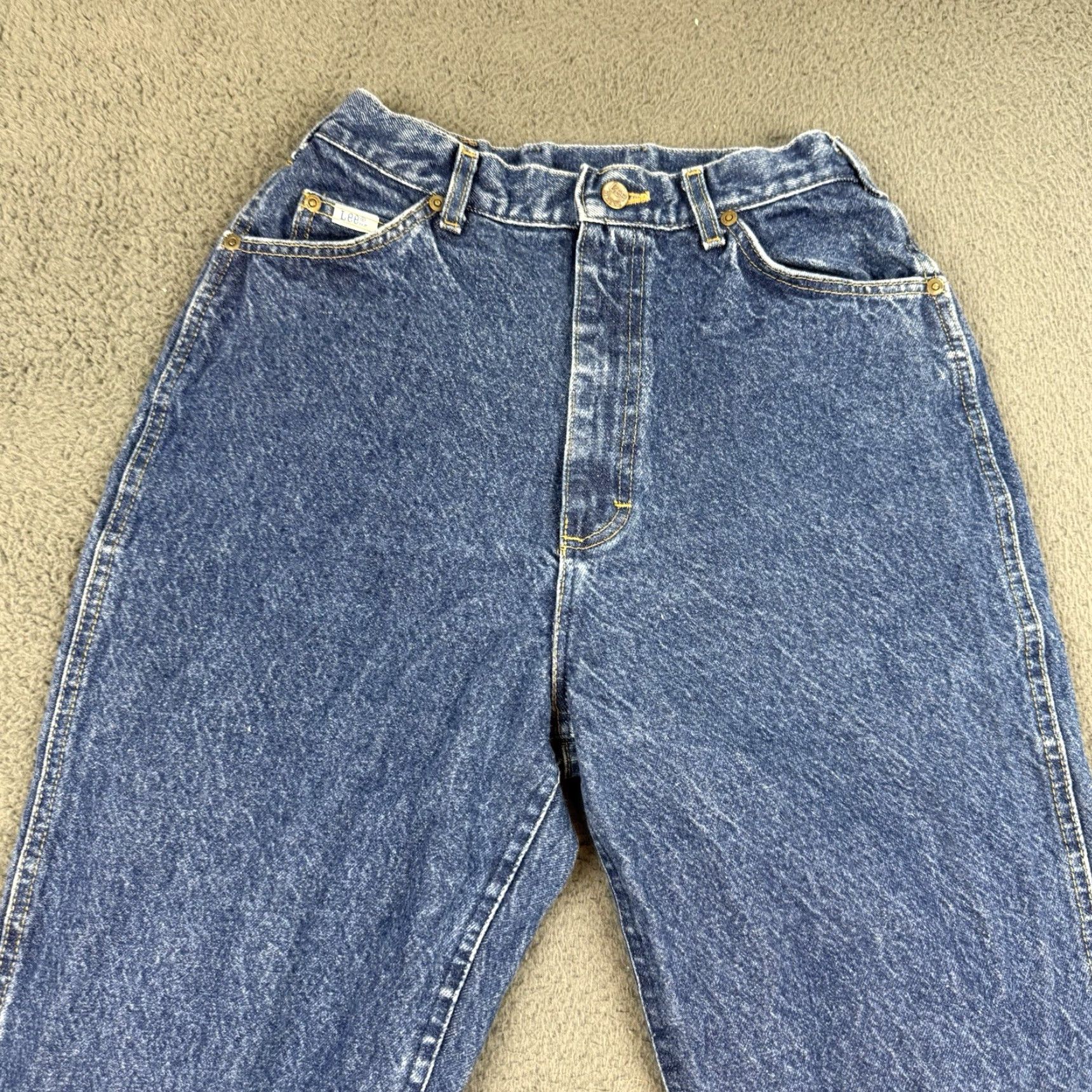 Lee VINTAGE Lee Jeans Womens 12 24x28 Blue Denim High Rise Straight Leg 90s USA Size 34" / US 12 / IT 48 - 2 Thumbnail