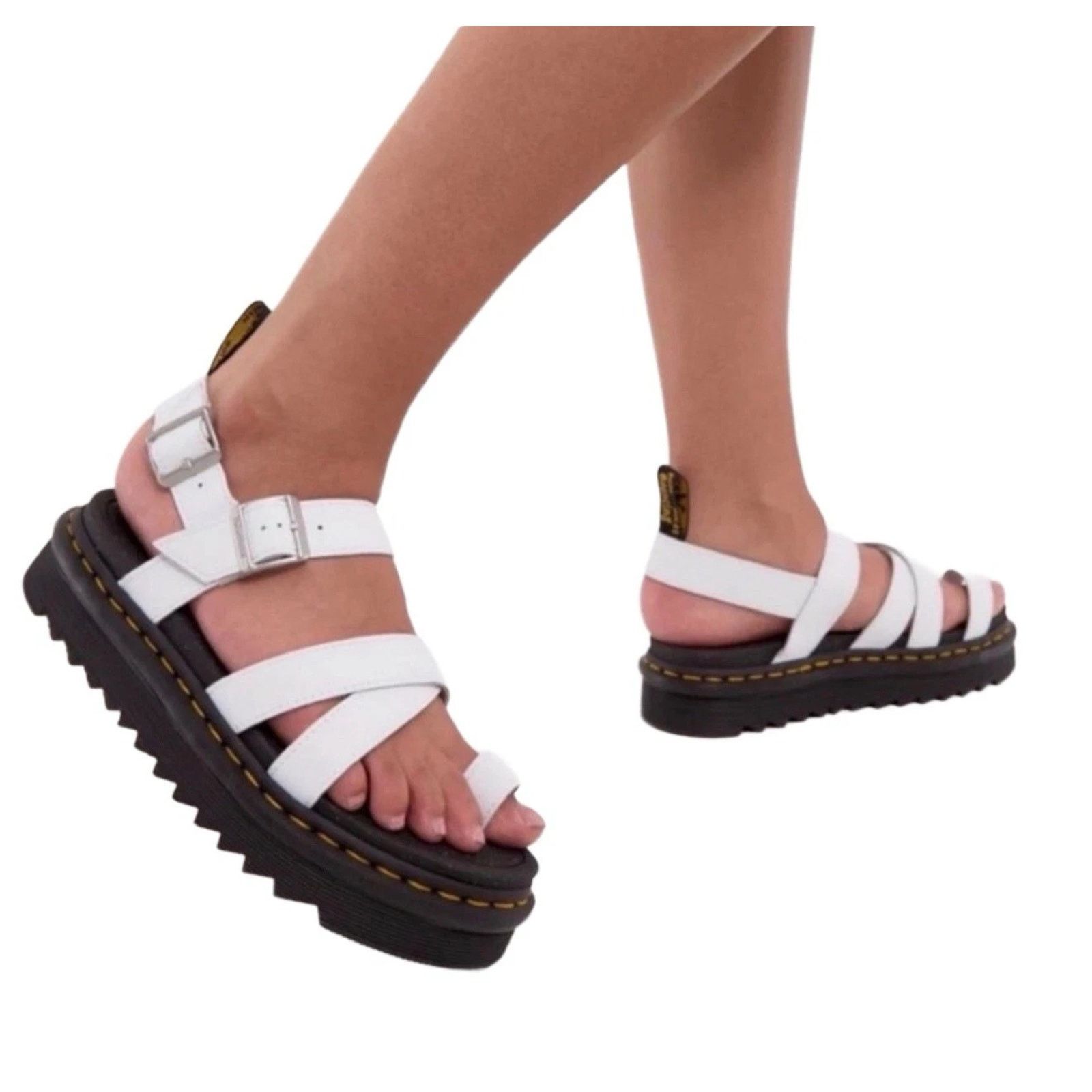Dr. Martens DR MARTENS Avry Hydro Leather Platform Sandals US L10 EU 42 Size US 10 / IT 40 - 2 Thumbnail