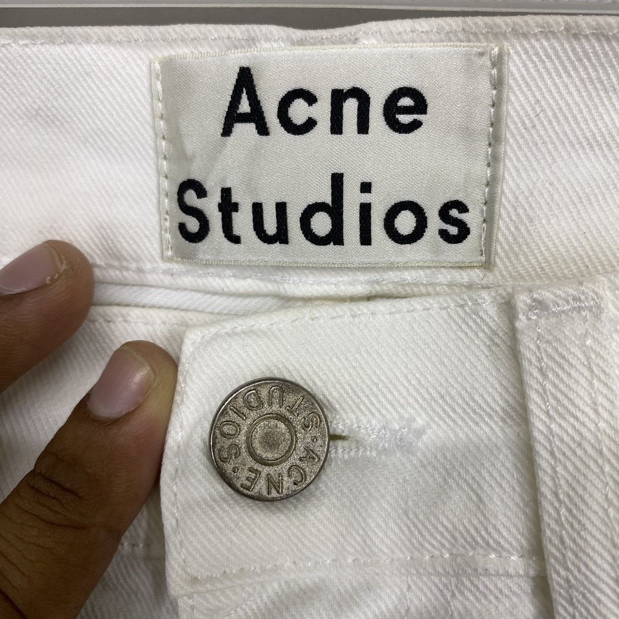 Acne Studios 🔥RARE🔥 ACNE STUDIOS WHITE DENIM JEANS Size US 28 / EU 44 - 7 Thumbnail