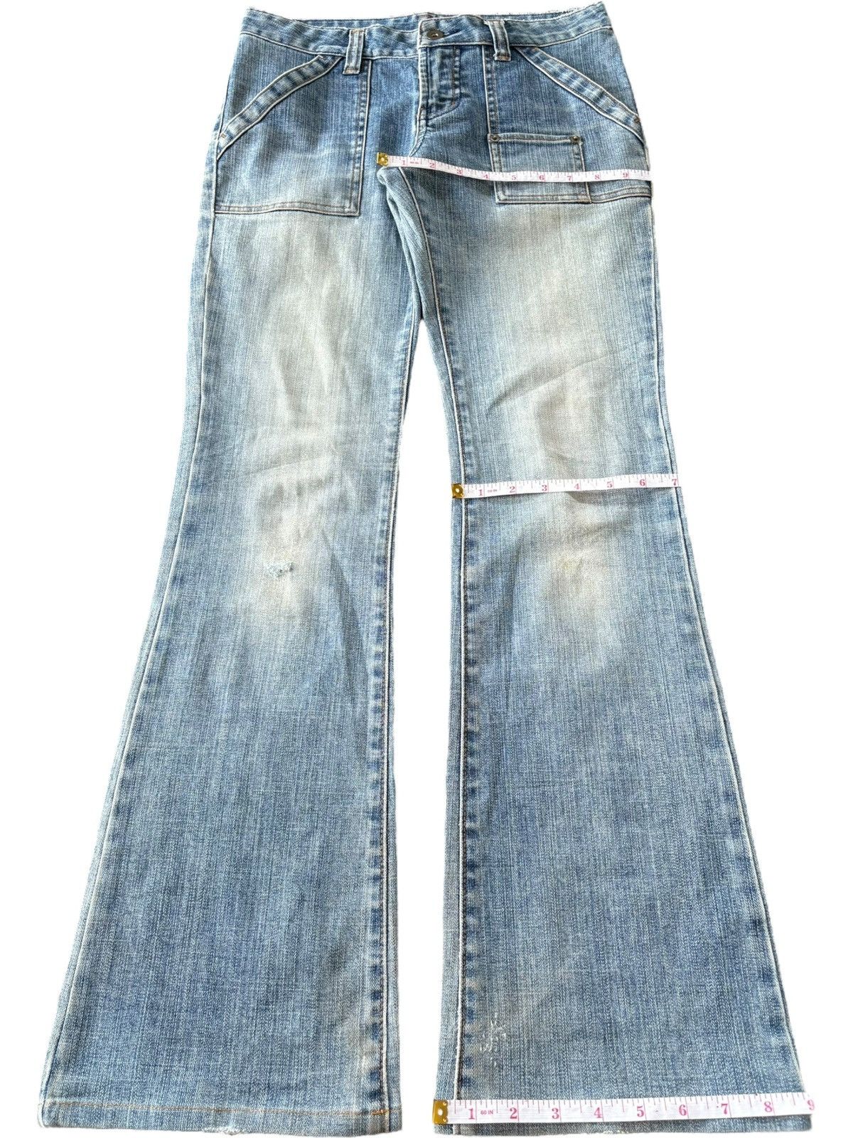 Uniqlo Vintage Japanese Uniqlo Mud Wash Baker Flare Jeans Size 28" / US 6 / IT 42 - 9 Thumbnail