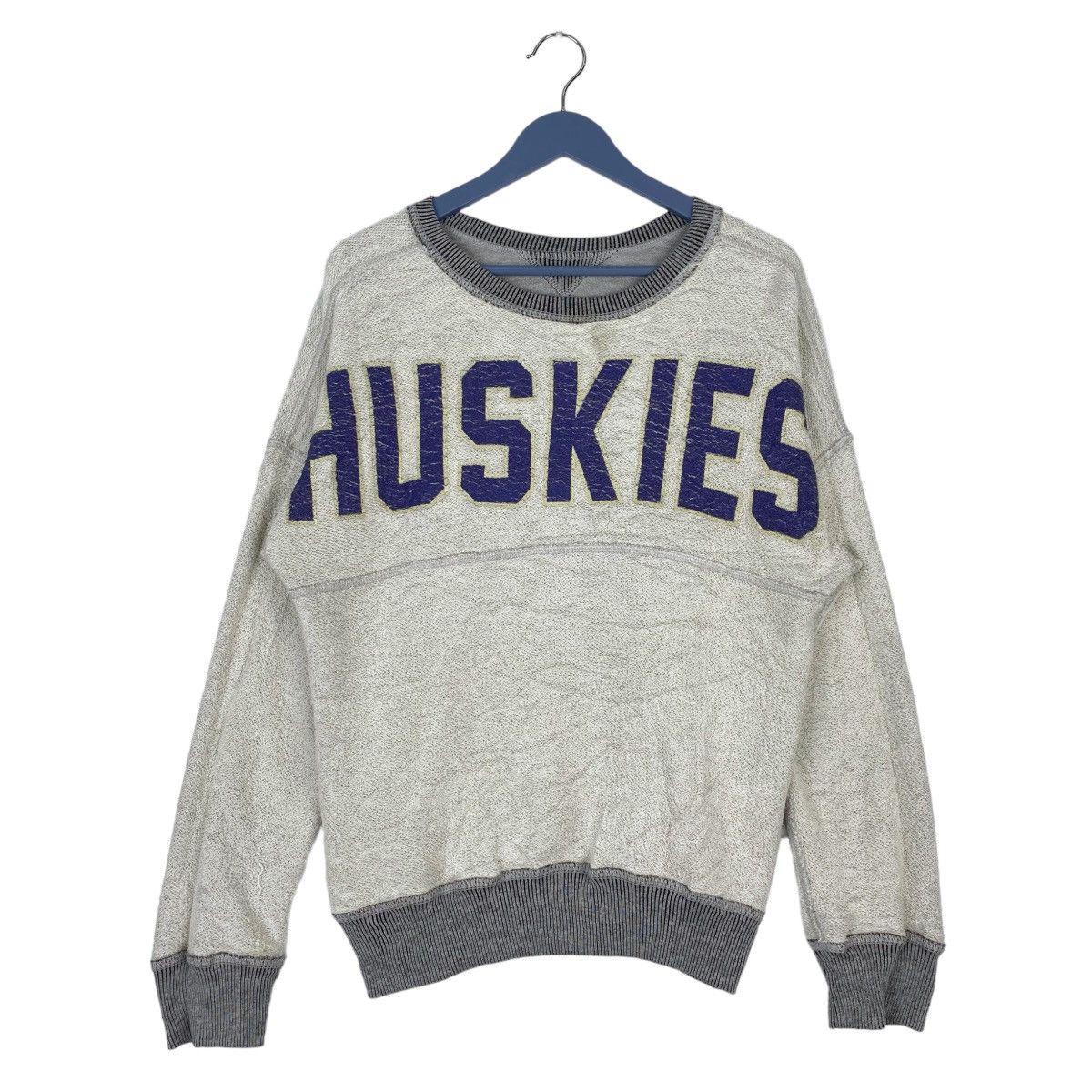 Designer × Vintage Huskies Reversible Spellout Sweatshirt Crewneck Pullover Size US L / EU 52-54 / 3 - 1 Thumbnail