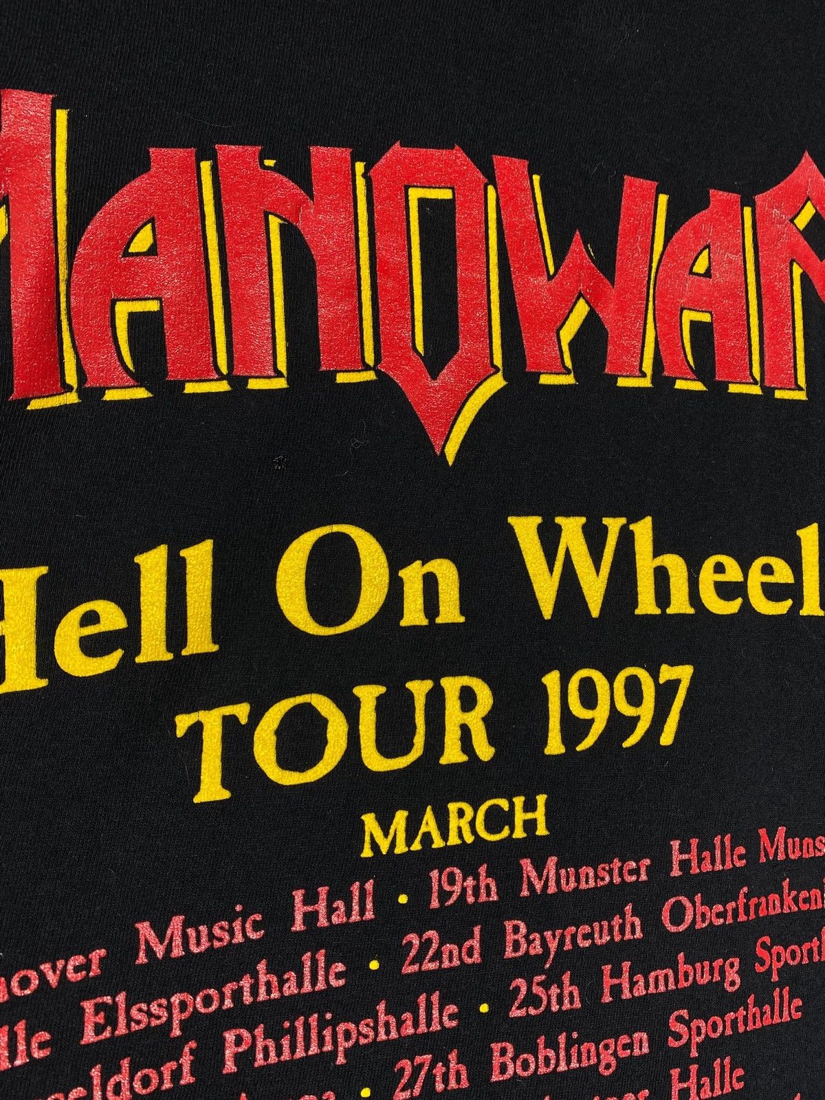 Band Tees Vintage Manowar Hell On Wheels 1997 Tour Graphic T-shirt Size US XL / EU 56 / 4 - 14 Thumbnail