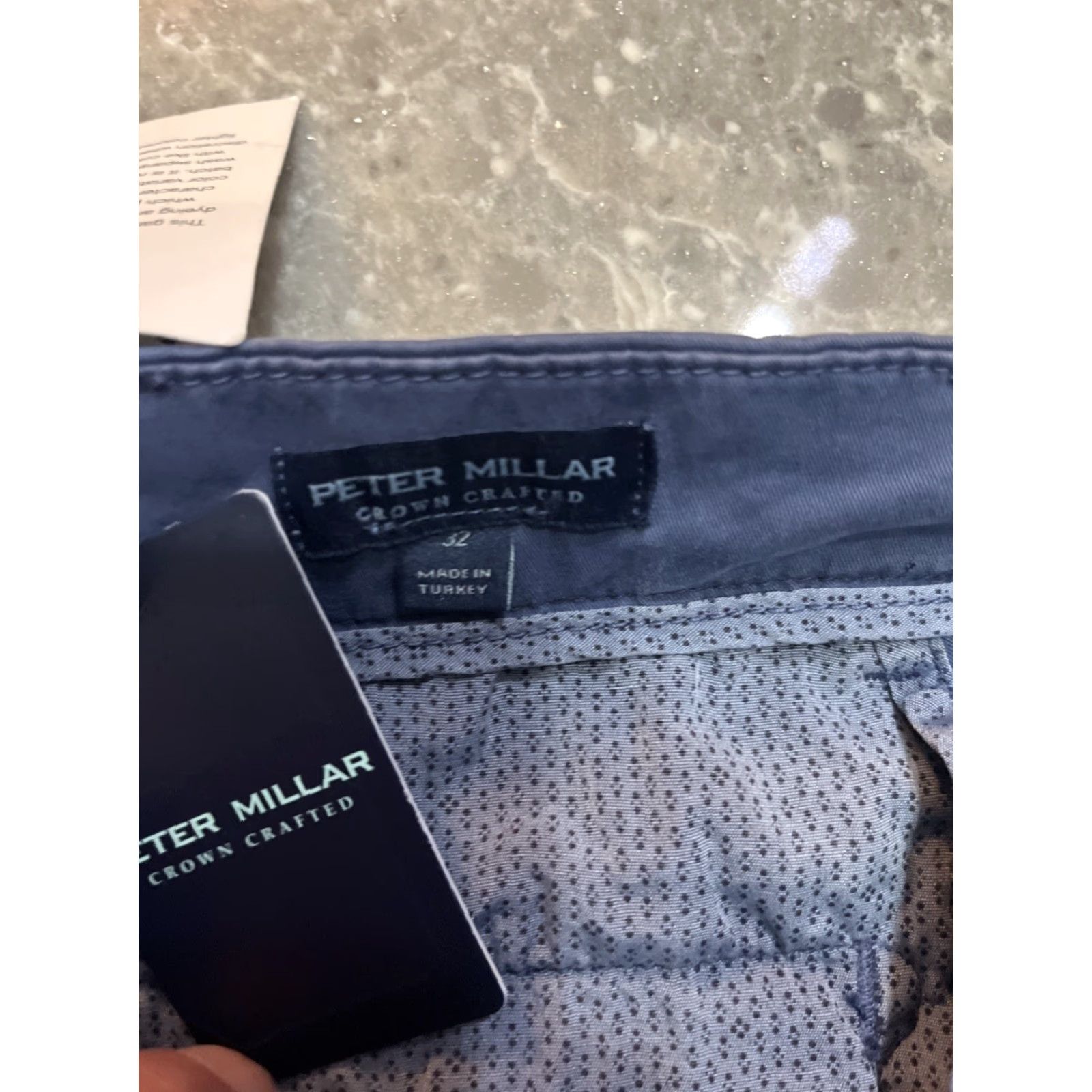Peter Millar Peter Millar Crown Crafted Chinos Pants 32 x 37 Washed Navy Stretch Flat Front Straight Men Regular Casual Business Wedding 90s? Wait. Size US 32 / EU 48 - 4 Thumbnail