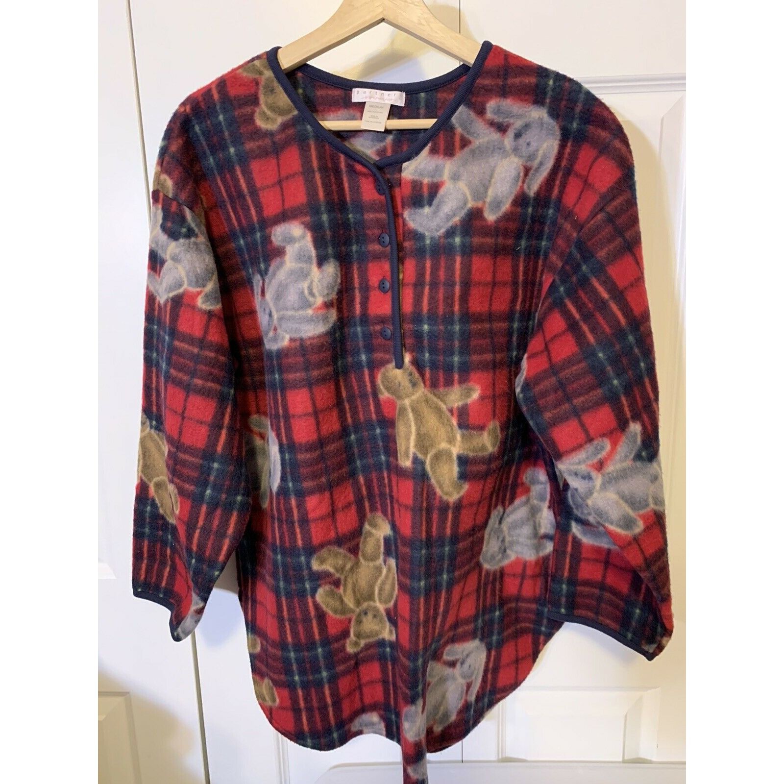 Other Partners Intimate Women's M Sleep Top Red Rabbit Bear Button Size US M / EU 48-50 / 2 - 4 Thumbnail
