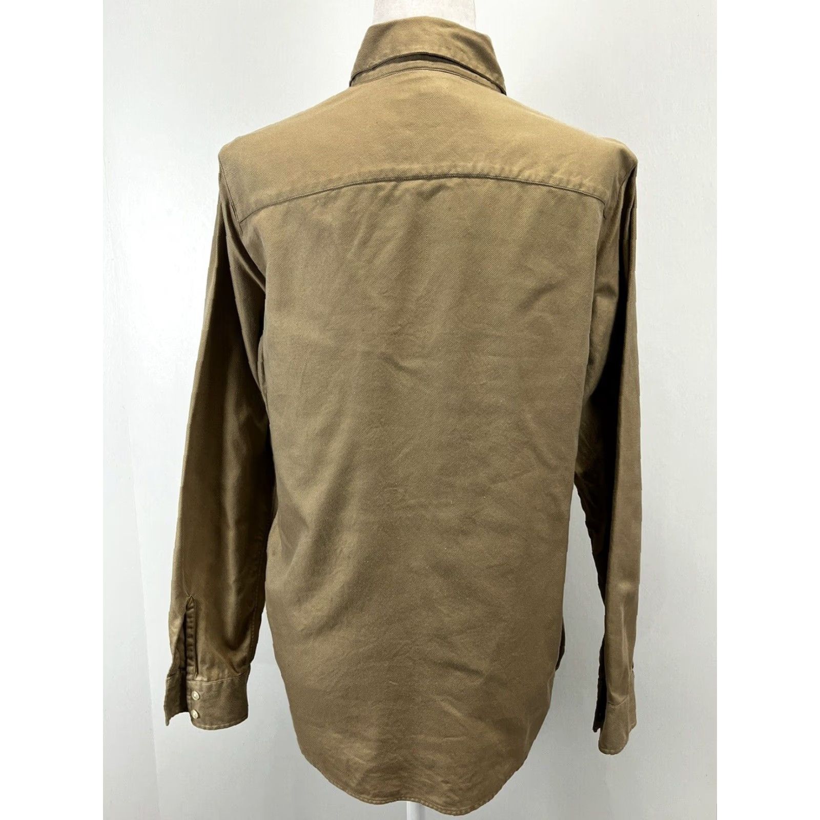 Brooks Brothers Brooks Brothers Button Up Classic Collared Long Sleeve Shirt Mens Medium Tan Brown Cotton Size M / US 6-8 / IT 42-44 - 3 Thumbnail