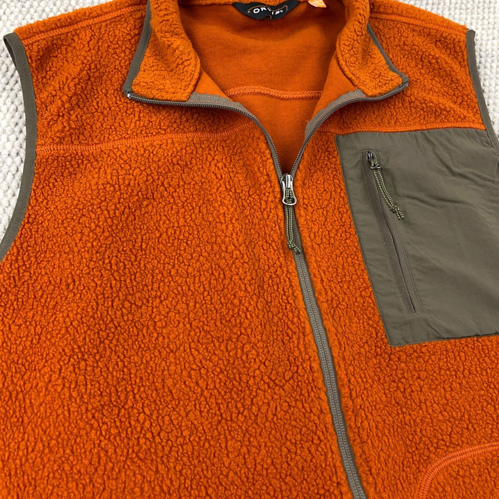 Orvis Orvis Vest Mens Large Burnt Orange Fleece Equinox Eco Full Zip Jacket Sweater Size US L / EU 52-54 / 3 - 5 Thumbnail