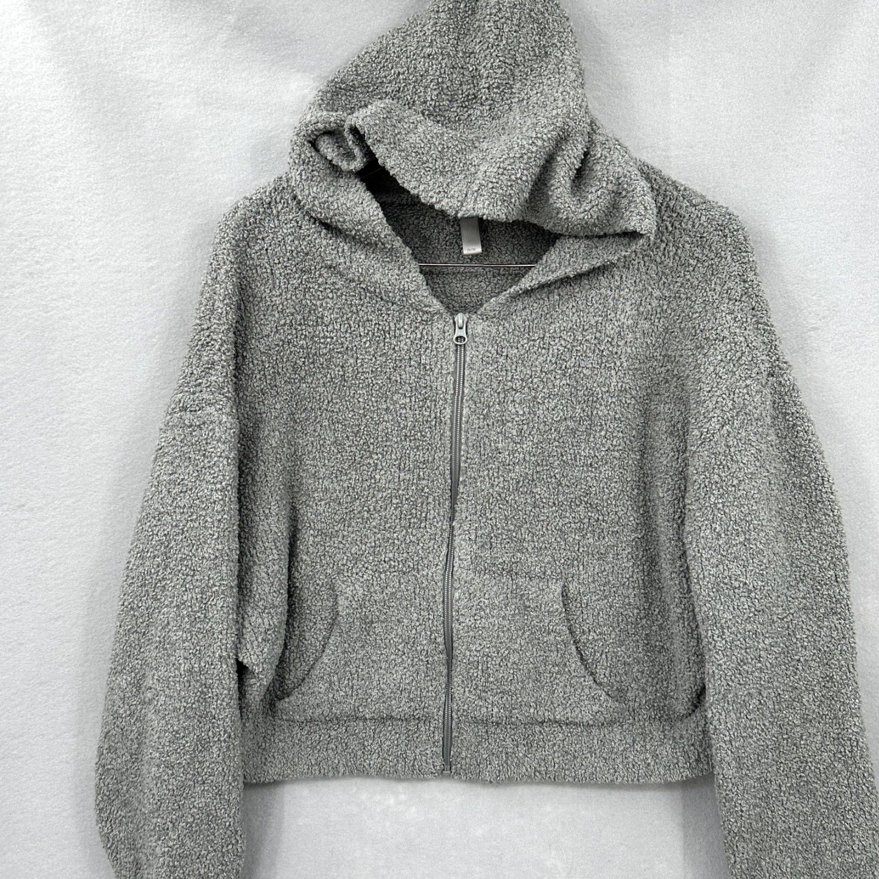 SKIMS Skims Hoodie Womens 3X Plus Gray Full Zip Dolman Sleeves - Zip Pockets All Seasons Athletic Run & Jogging Walking Size XXL / US 16-18 / IT 52-54 - 2 Thumbnail