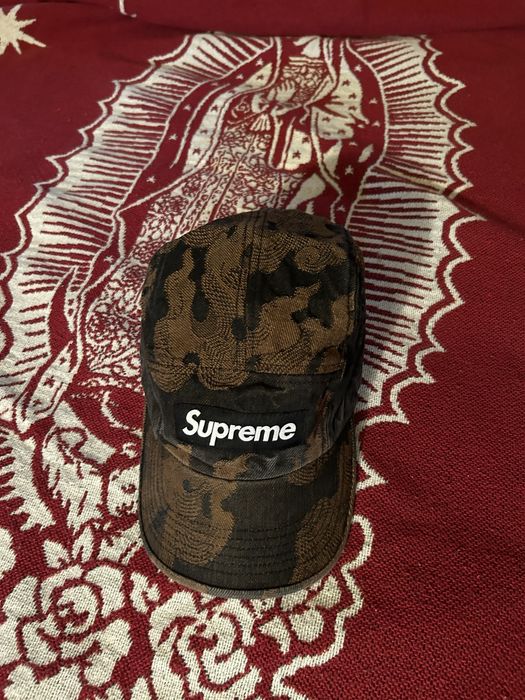 Supreme Supreme flames jacquard denim camp cap hat | Grailed
