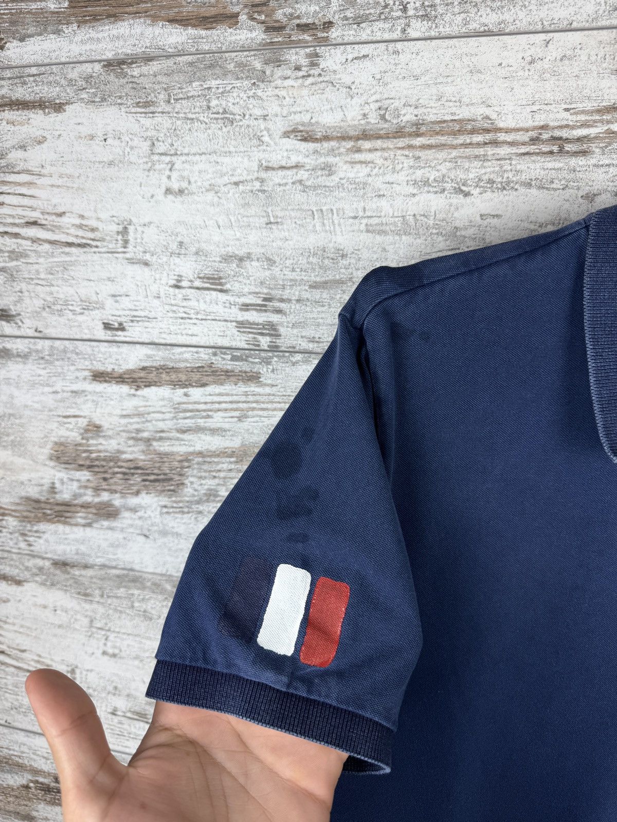 Moncler Mens Vintage Moncler polos garment dye luxury T-shirt tee Size US M / EU 48-50 / 2 - 4 Thumbnail