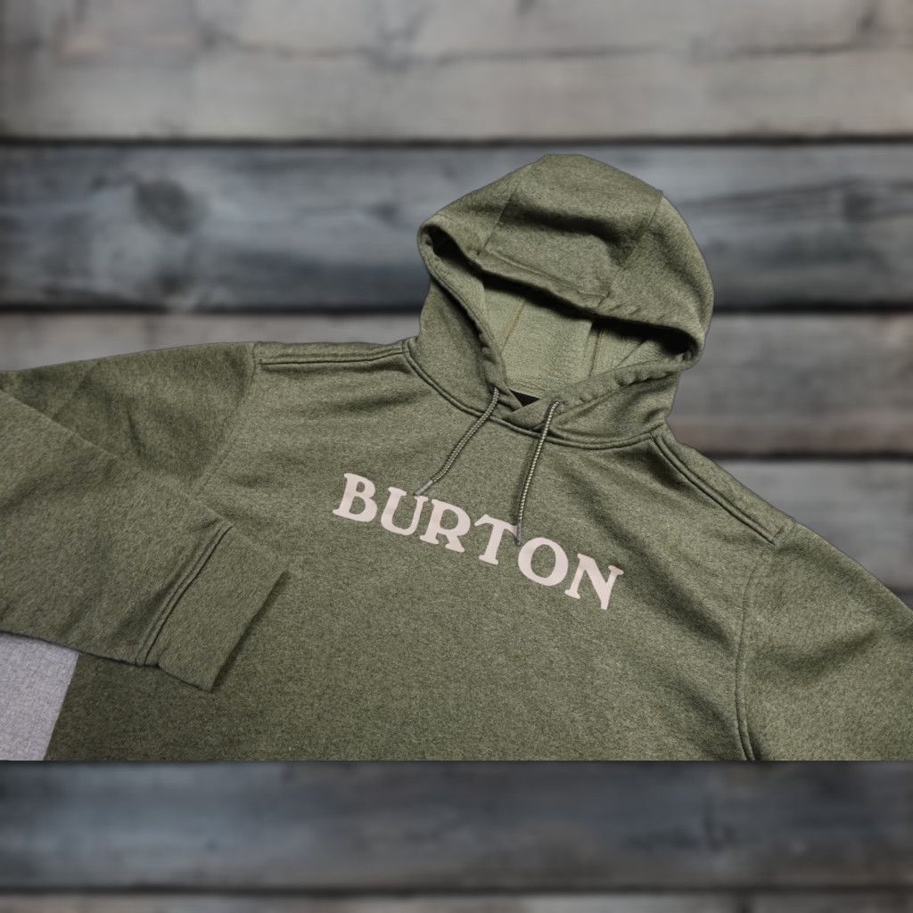 Burton Burton Hoodie Mens S Green Fleece Pullover Kangaroo Pocket Logo Graphic Print Size US S / EU 44-46 / 1 - 1 Thumbnail