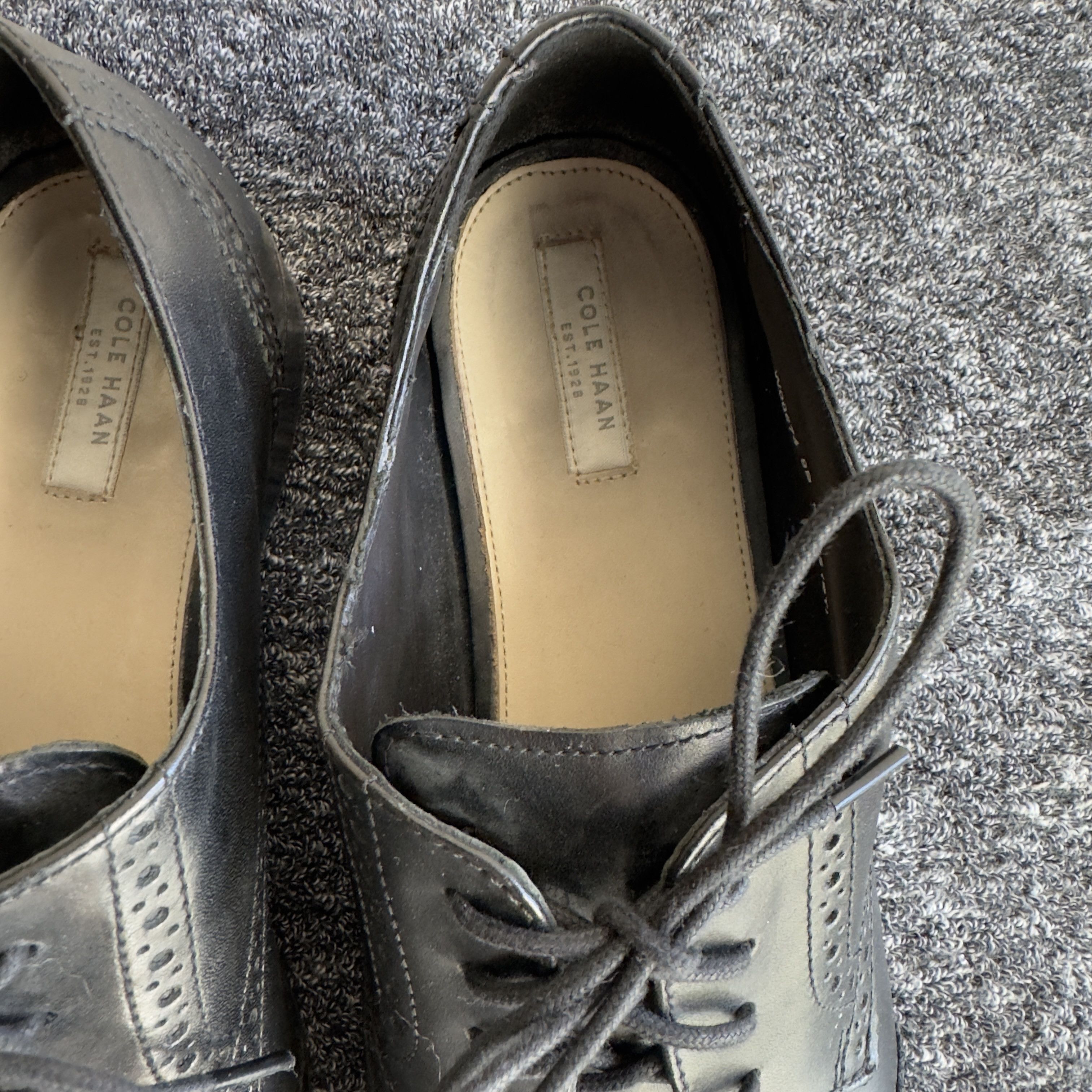 Cole Haan Cole Haan - Classic Black leather wingtips Size US 9 / IT 39 - 4 Thumbnail