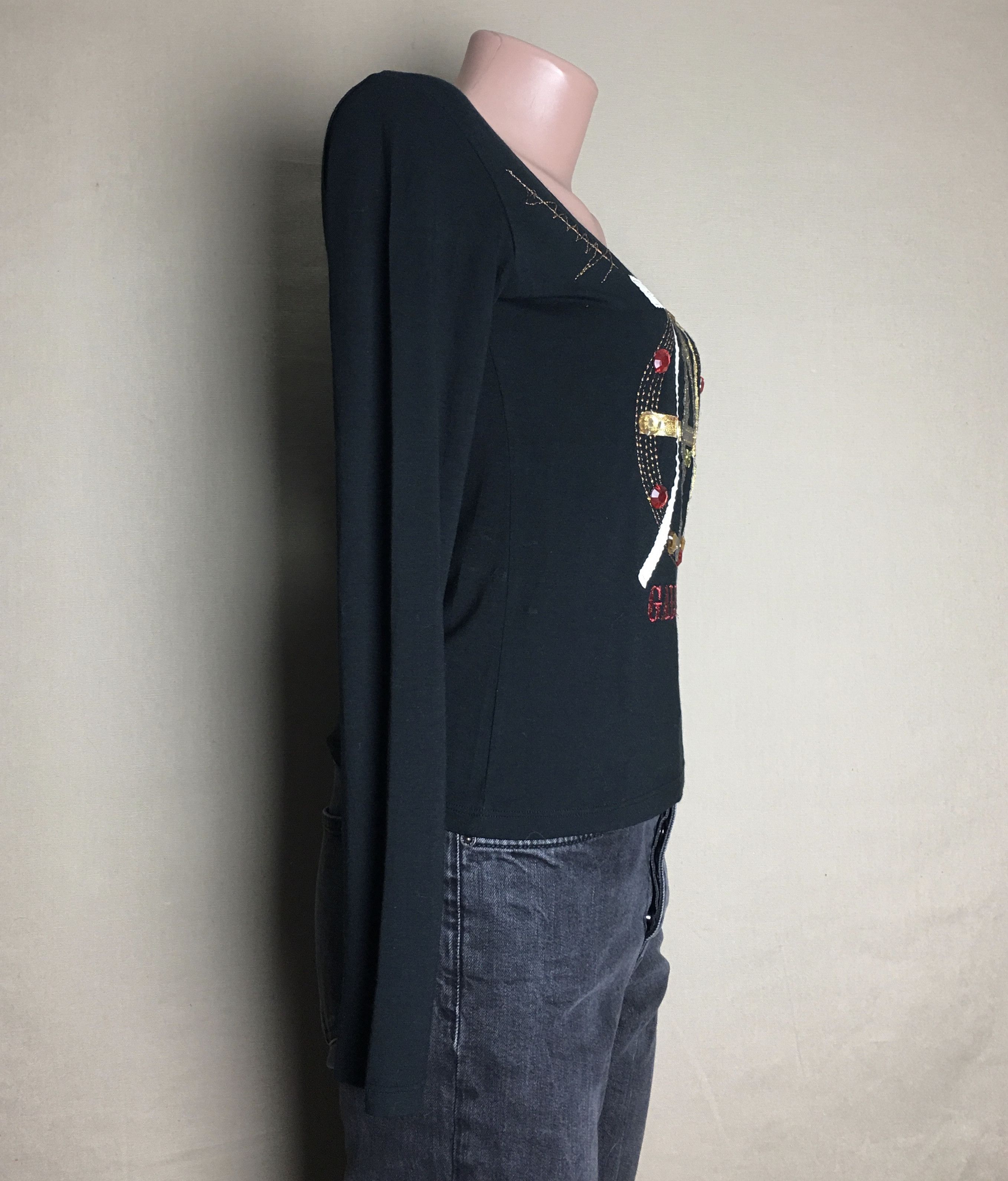 Jean Paul Gaultier Jean Paul Gaultier JPG Logo Longsleeves T-shirt Size S / US 4 / IT 40 - 5 Thumbnail