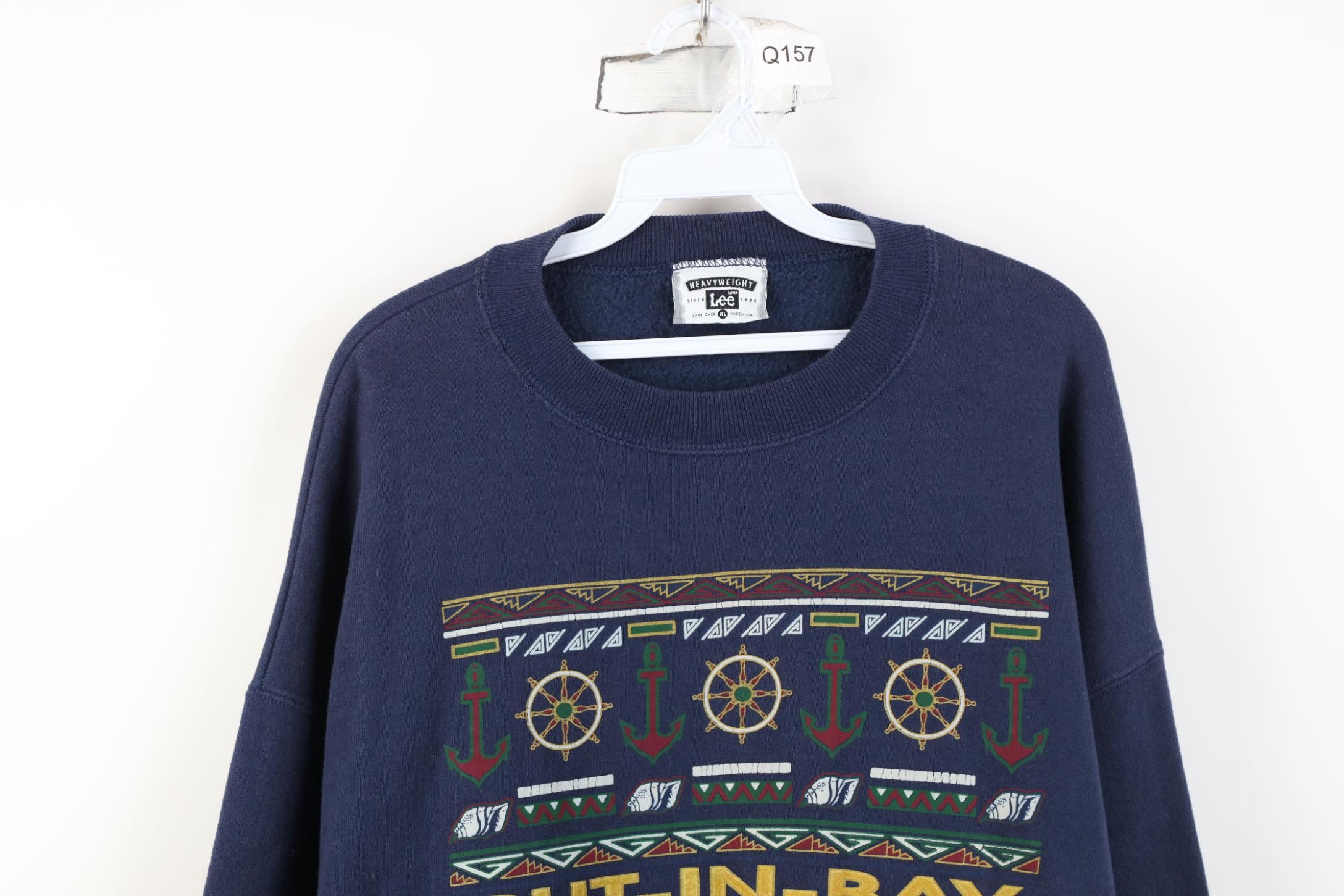 Vintage Vintage 90s Put In Bay Ohio Sailing Boat Anchor Sweatshirt Size US XL / EU 56 / 4 - 2 Thumbnail