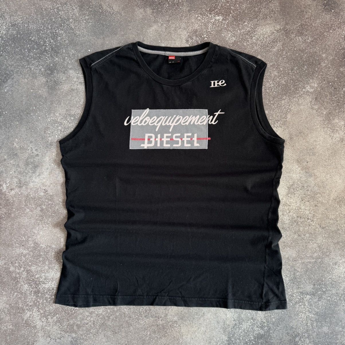Diesel × Vintage Diesel Vintage Big Logo Y2K Punk Rave Tank Top Size US XL / EU 56 / 4 - 2 Thumbnail