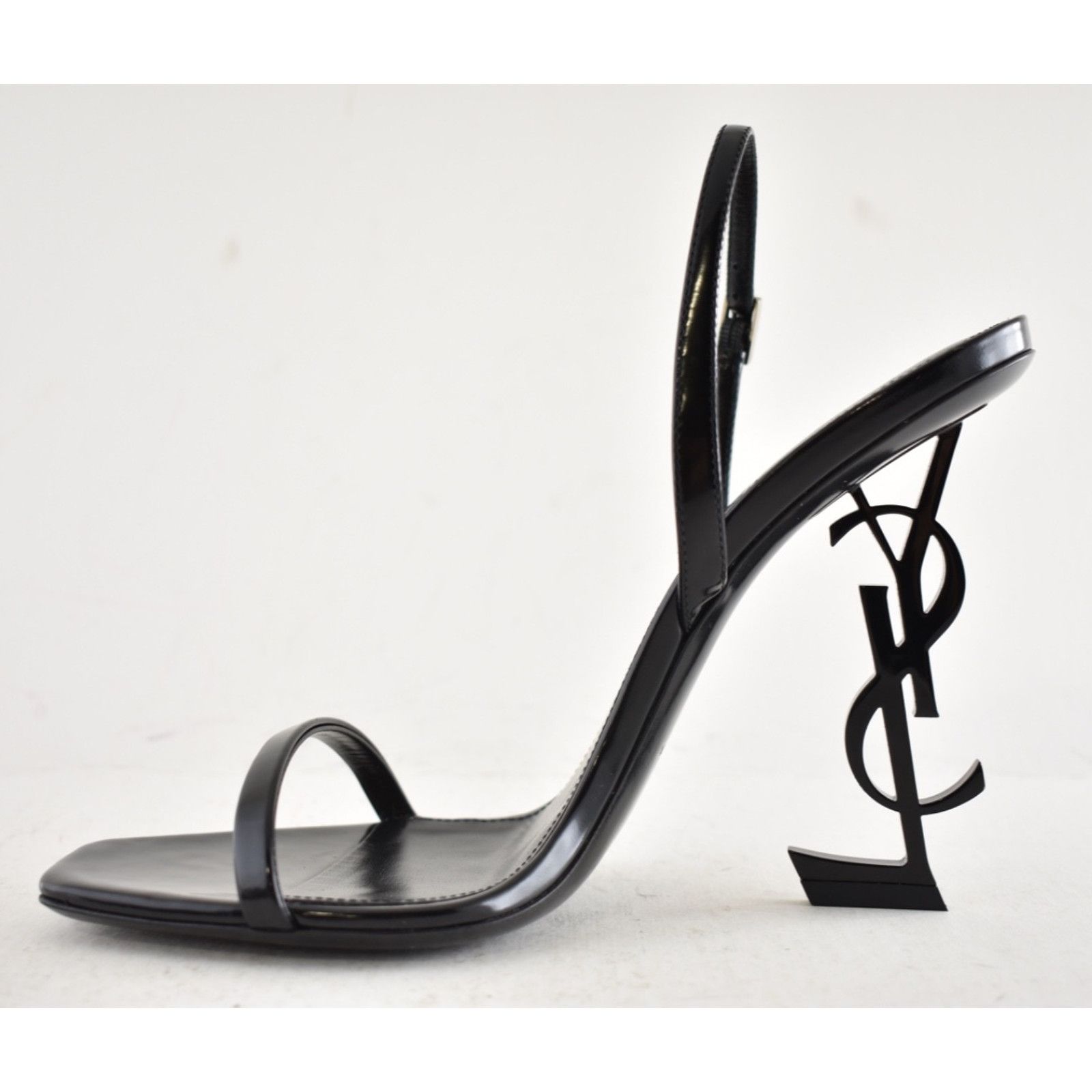 Yves Saint Laurent Saint Laurent Opyum 110 Black Leather YSL Logo Heel Size US 10.5 / IT 40.5 - 11 Thumbnail