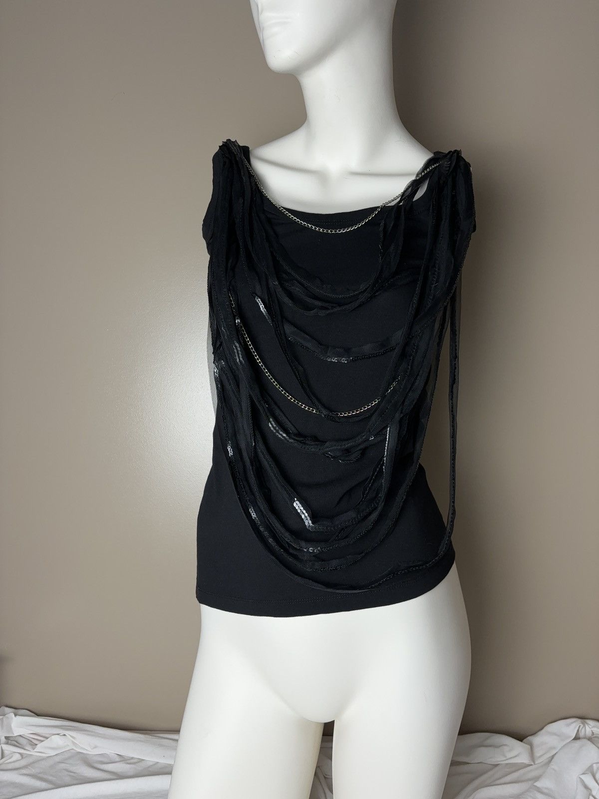Japanese Brand × Vintage Glamour jewelry details vintage tank top Size S / US 4 / IT 40 - 1 Thumbnail