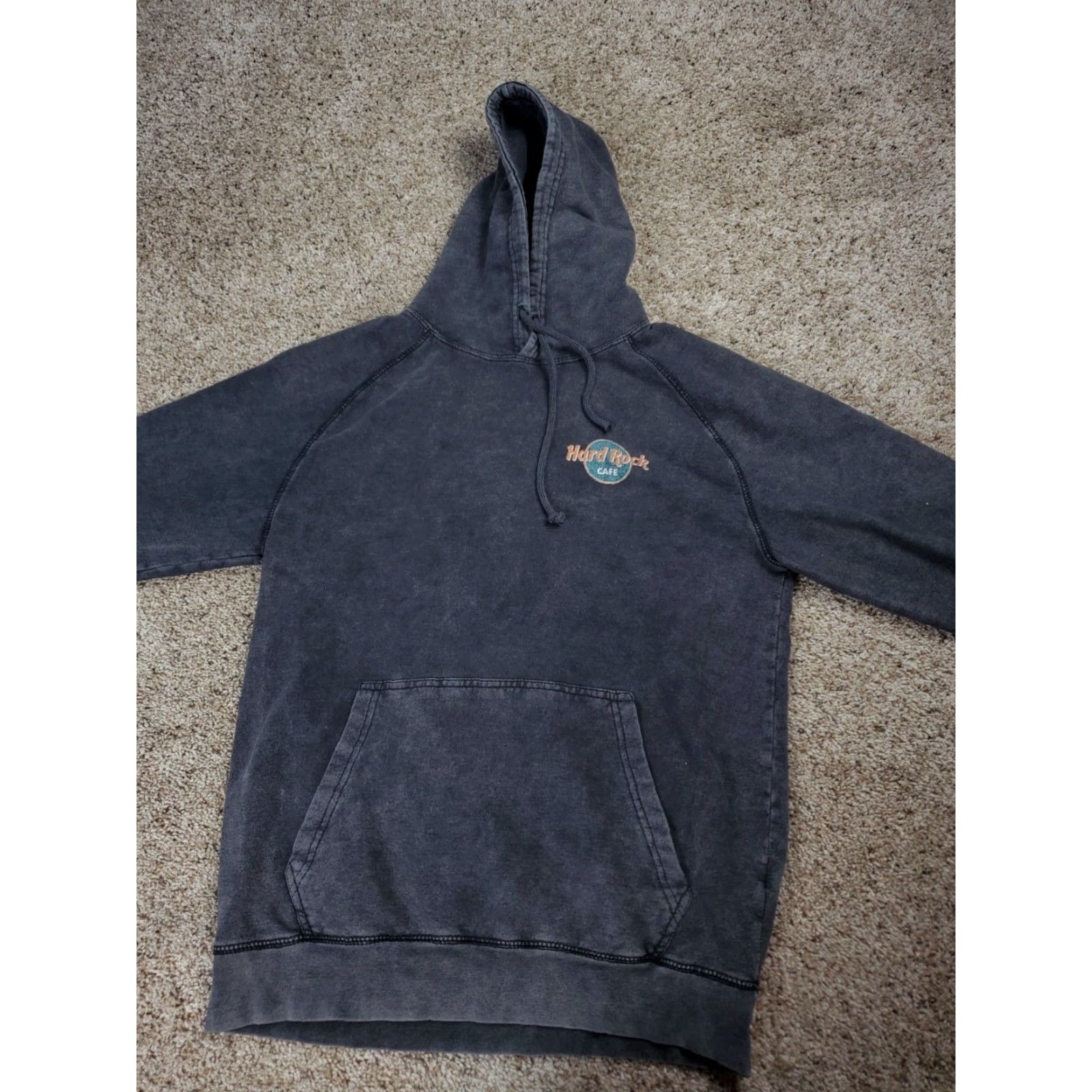 Pacsun Pacsun X Hard Rock Cafe Paris Hoodie Mens Medium Black Acid Wash Graphic Shirt? Size US M / EU 48-50 / 2 - 4 Thumbnail