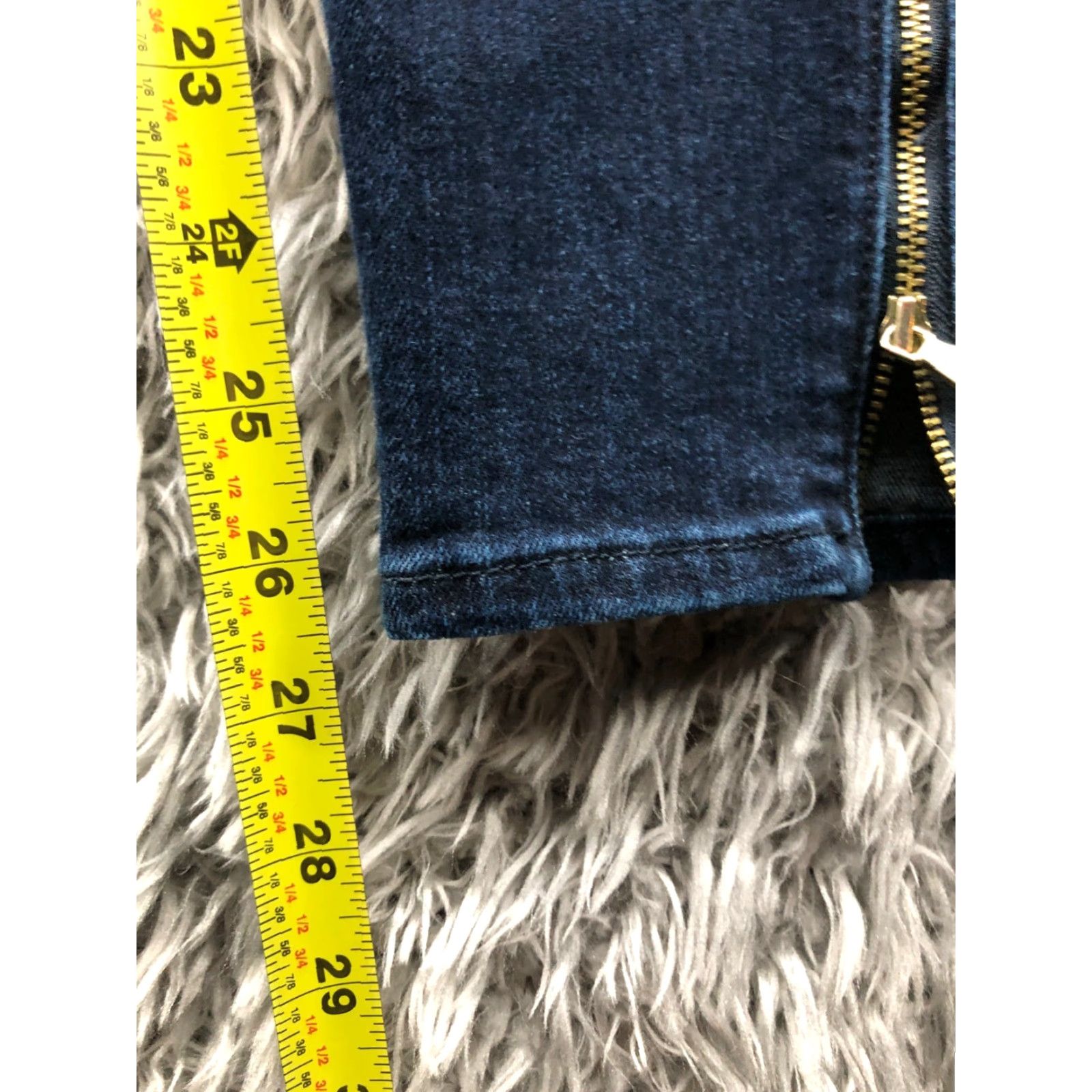 Loft LOFT Jeans Womens 0 Skinny Ankle Zip Dark Wash Blue Size 25" / US 0 / IT 36 - 3 Thumbnail