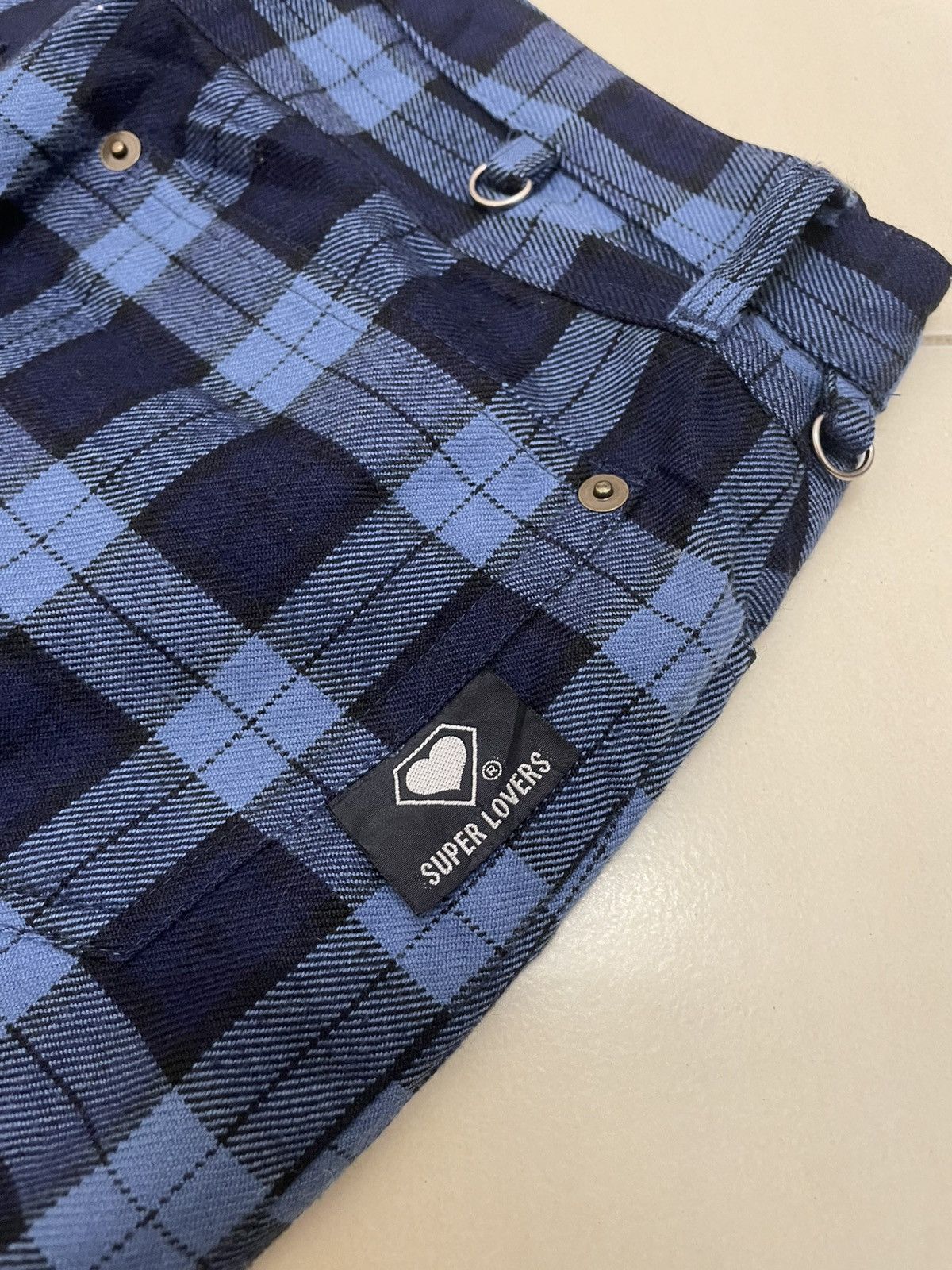 Japanese Brand Super Lovers Check Short Size US 27 - 6 Thumbnail