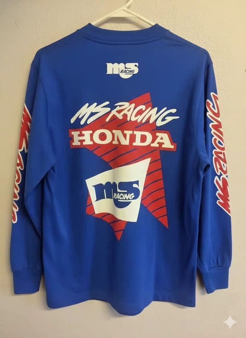 Vintage MS RACING × HONDA Honda Racing Long-Sleeve T-Shirt Size US M / EU 48-50 / 2 - 1 Thumbnail