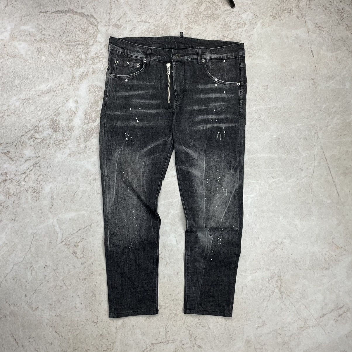 Dsquared2 Distressed & Painted Big Boys Pants / Size 52