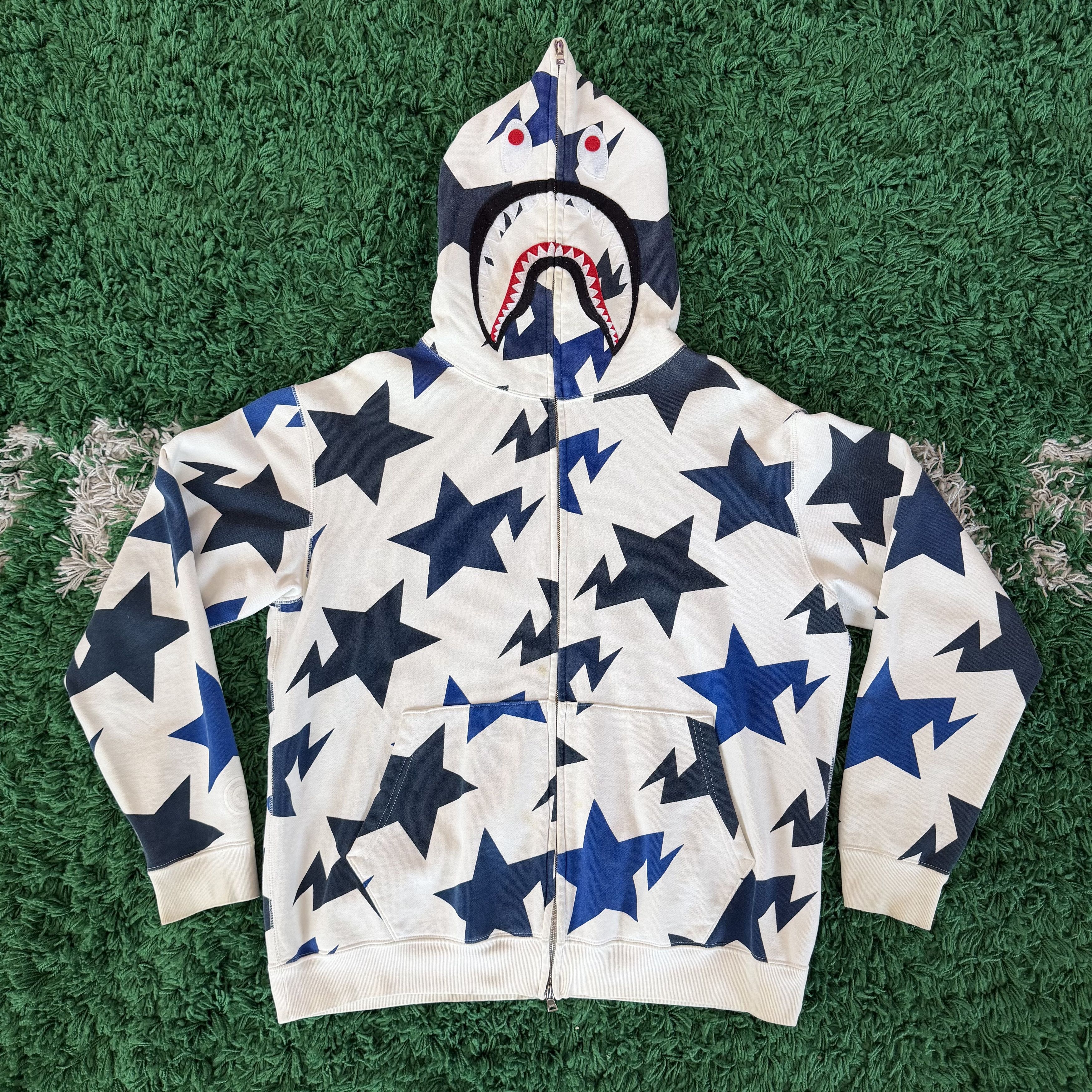 Bape Bape x Bounty Hunter Shark Hoodie | Grailed