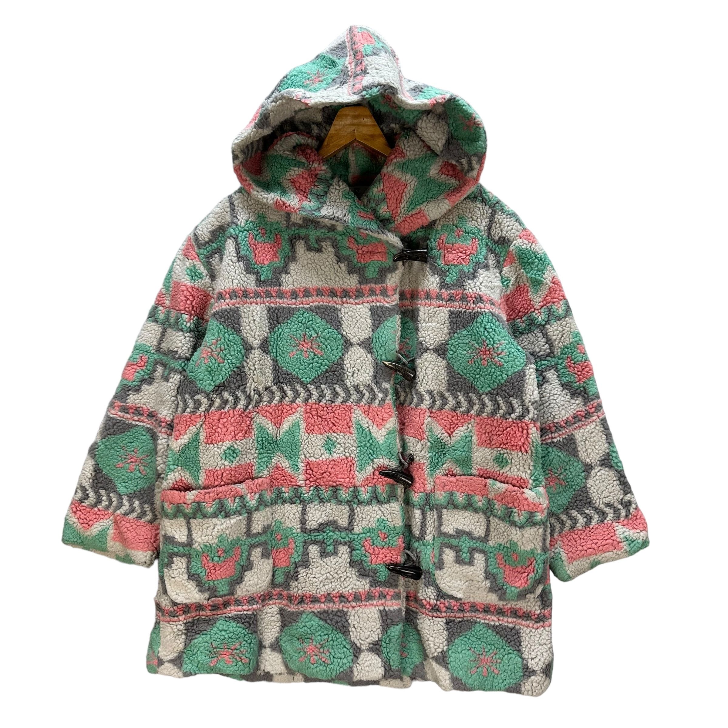 Japanese Brand ALMASEYLLA Deep Pile Asymmetrical Fleece Coat #A30-0676 Size US M / EU 48-50 / 2 - 1 Thumbnail