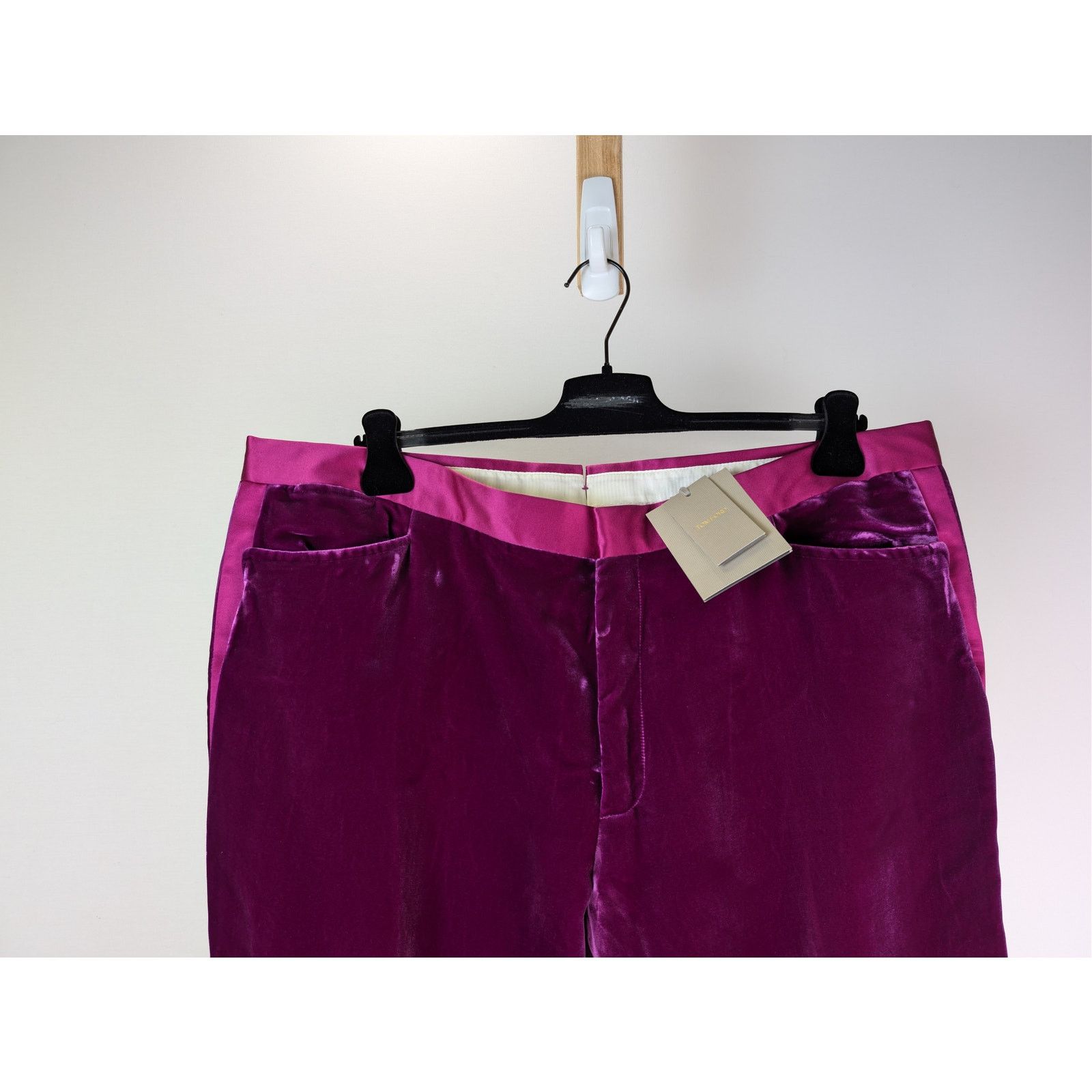Tom Ford o1rshd1 Slim-Leg Velvet Trousers Pant in Purple Size US 44 / EU 60 - 3 Thumbnail