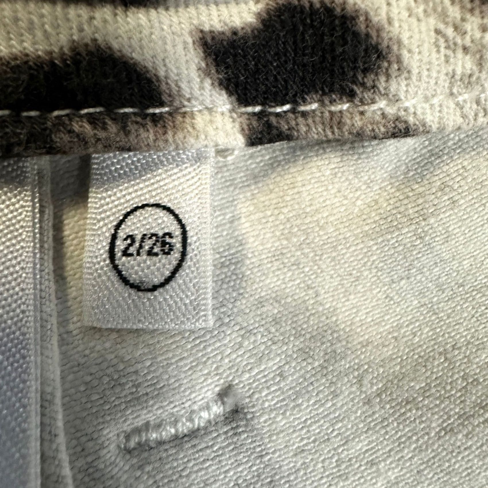 Good American Good American Jeans Crop Womens 2 26 White Leopard High Rise Ankle Denim Jeans Womens White Leopard Print 27 In Inseam 27 In Rise High Size 26" / US 2 / IT 38 - 6 Thumbnail