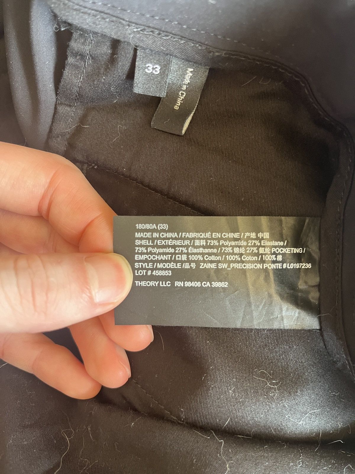 Theory Black Sleek Slim Fit Theory Pants Size US 33 - 5 Thumbnail